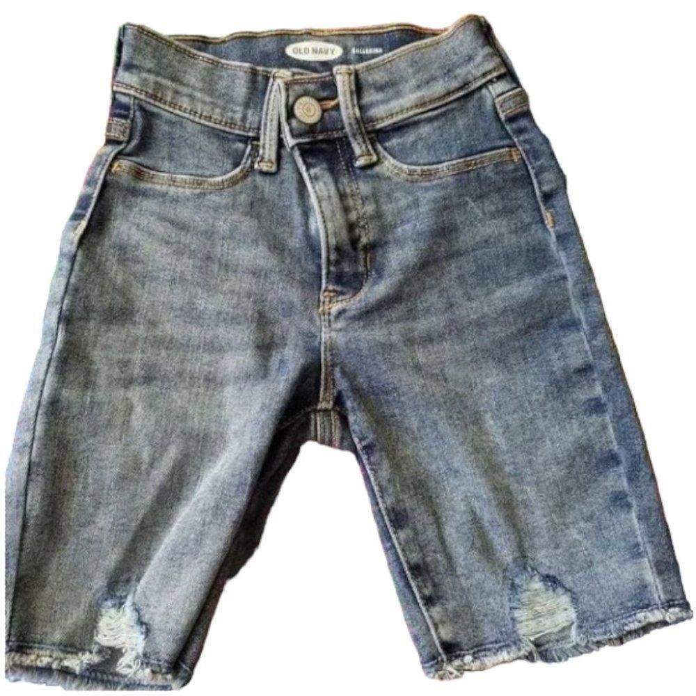 Old Navy CT1052a Old Navy Girls Ballerina Mid-thigh Jean Shorts Size US 26 / EU 42 - 1 Thumbnail