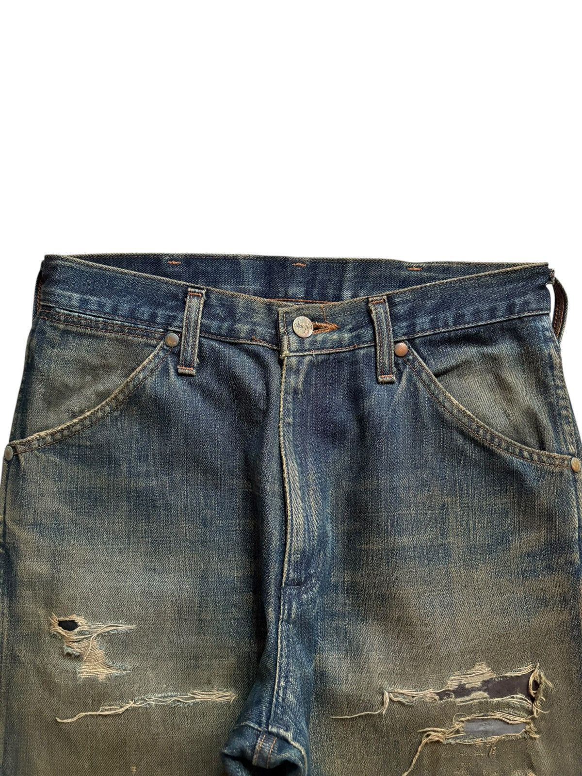 Wrangler Vintage Wrangler Rusty Mud Wash Patch Distress Baggy Jeans Size US 29 - 4 Thumbnail