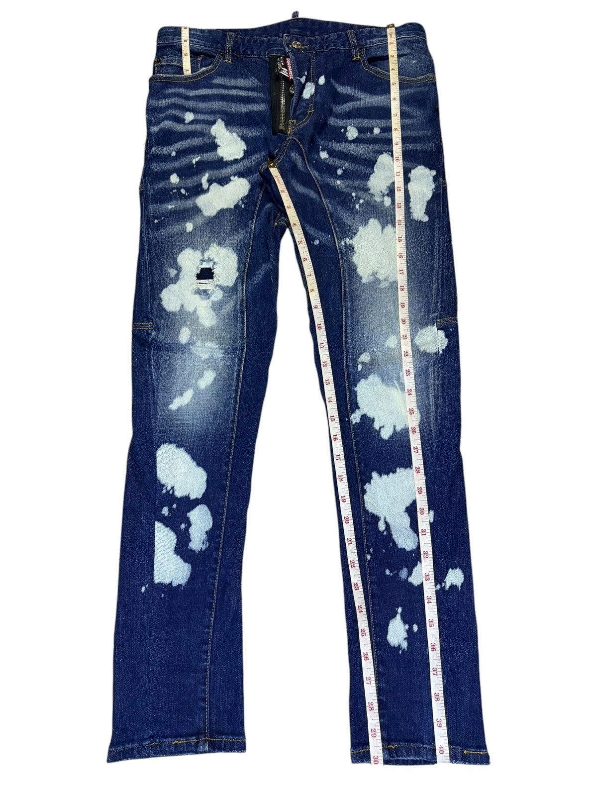 Dsquared2 Vintage Dsquared Bleached Acid Wash Distressed Jeans Size US 33 - 13 Thumbnail