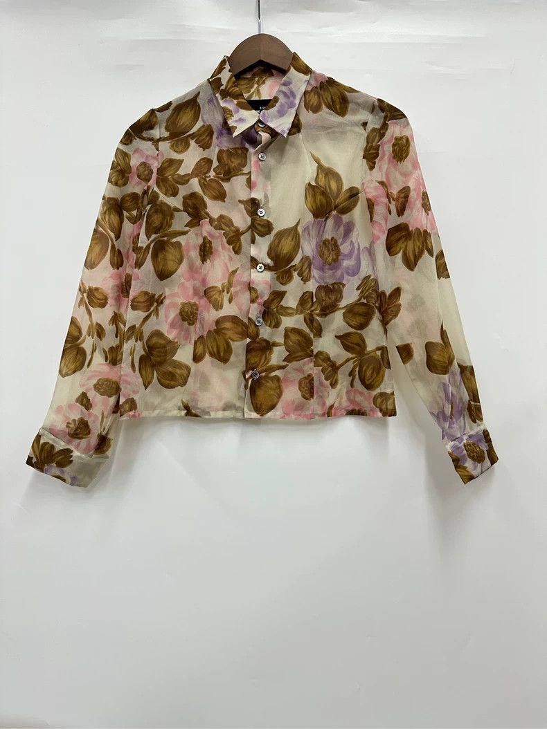 Comme des Garcons Comme Des Garcons Medieval Women's Floral Long Sleeve Shir Size S / US 4 / IT 40 - 1 Thumbnail