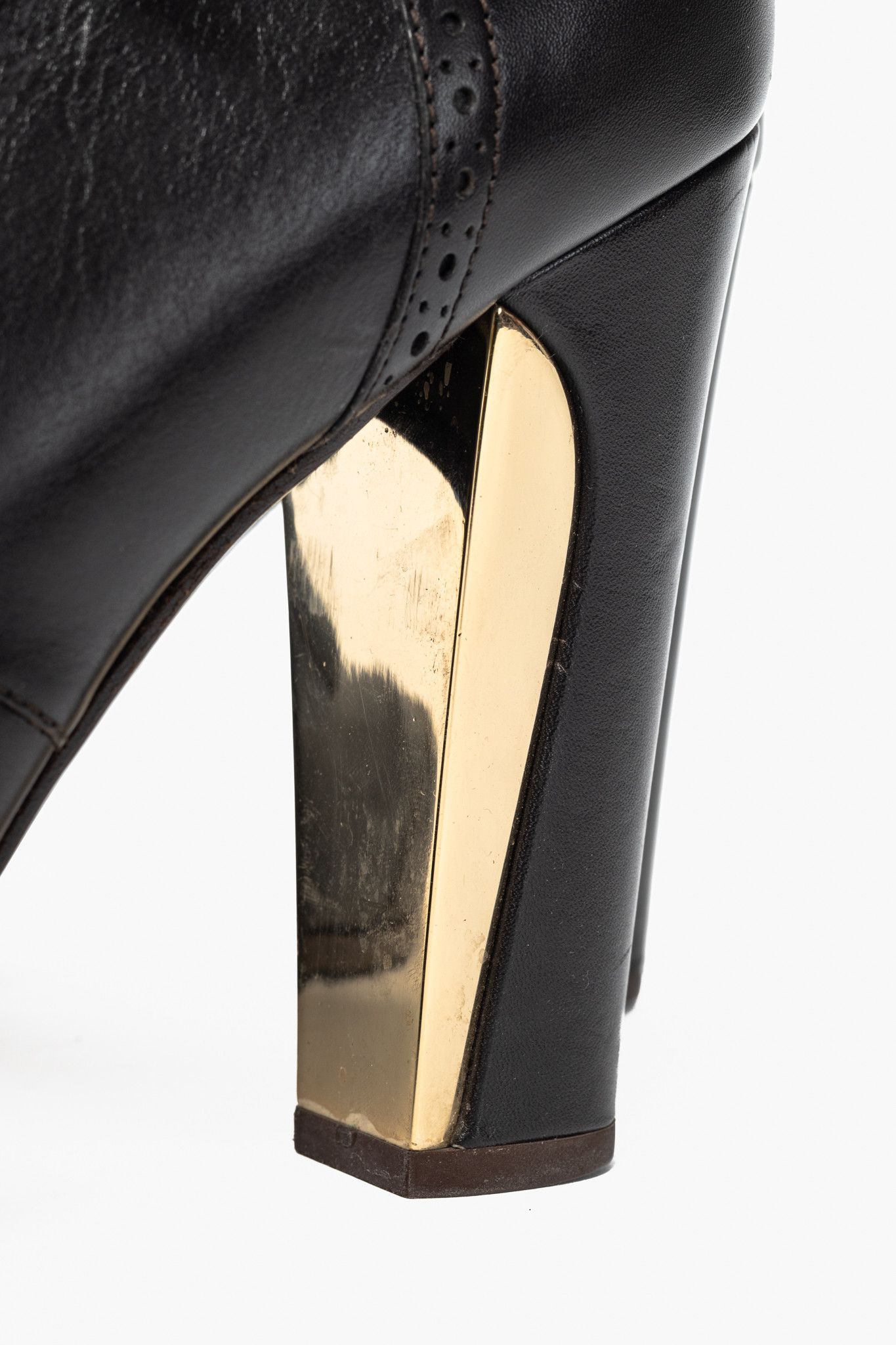 Salvatore Ferragamo Salvatore Ferragamo Fusadia Calf Wingtip Derby Heels Size US 10 / IT 40 - 10 Thumbnail