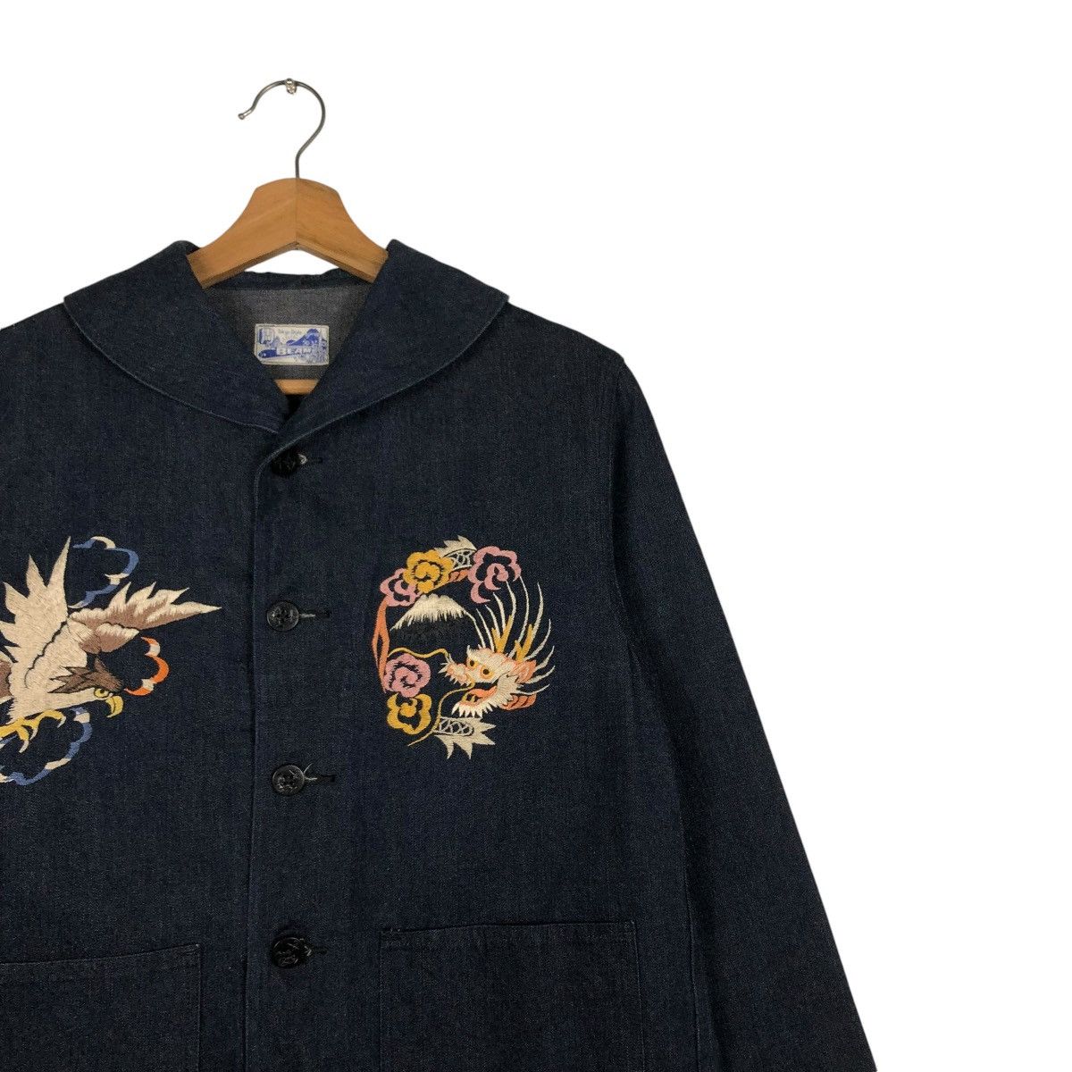 Indigo 🔥VINTAGE TOKYO STYLE BEAMS JAPAN SOUVENIR SUKAJAN DESIGN Size US S / EU 44-46 / 1 - 8 Thumbnail