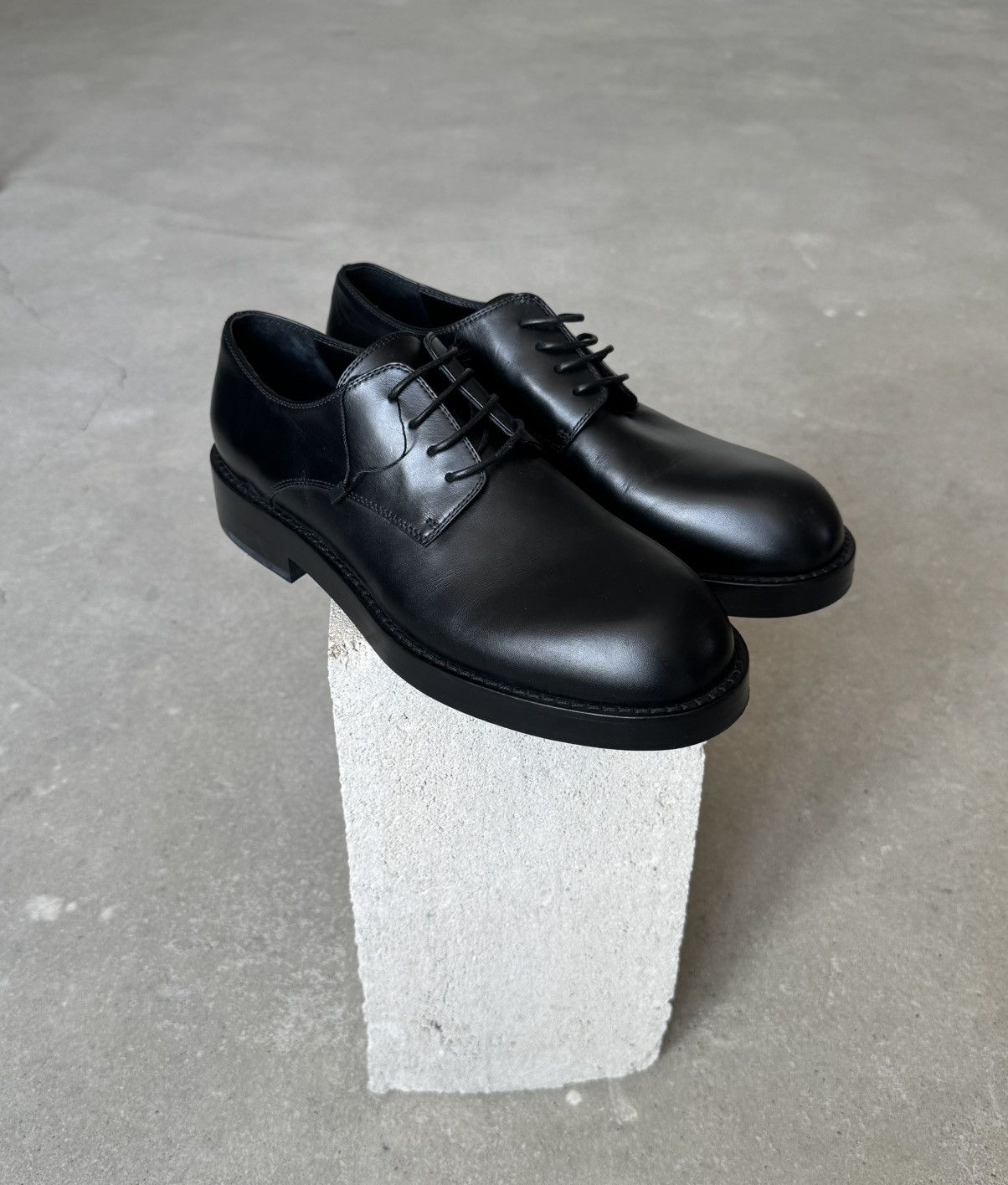 Ann Demeulemeester Ann Demeulemeester Derby Boots Leather Size US 12 / EU 45 - 1 Thumbnail