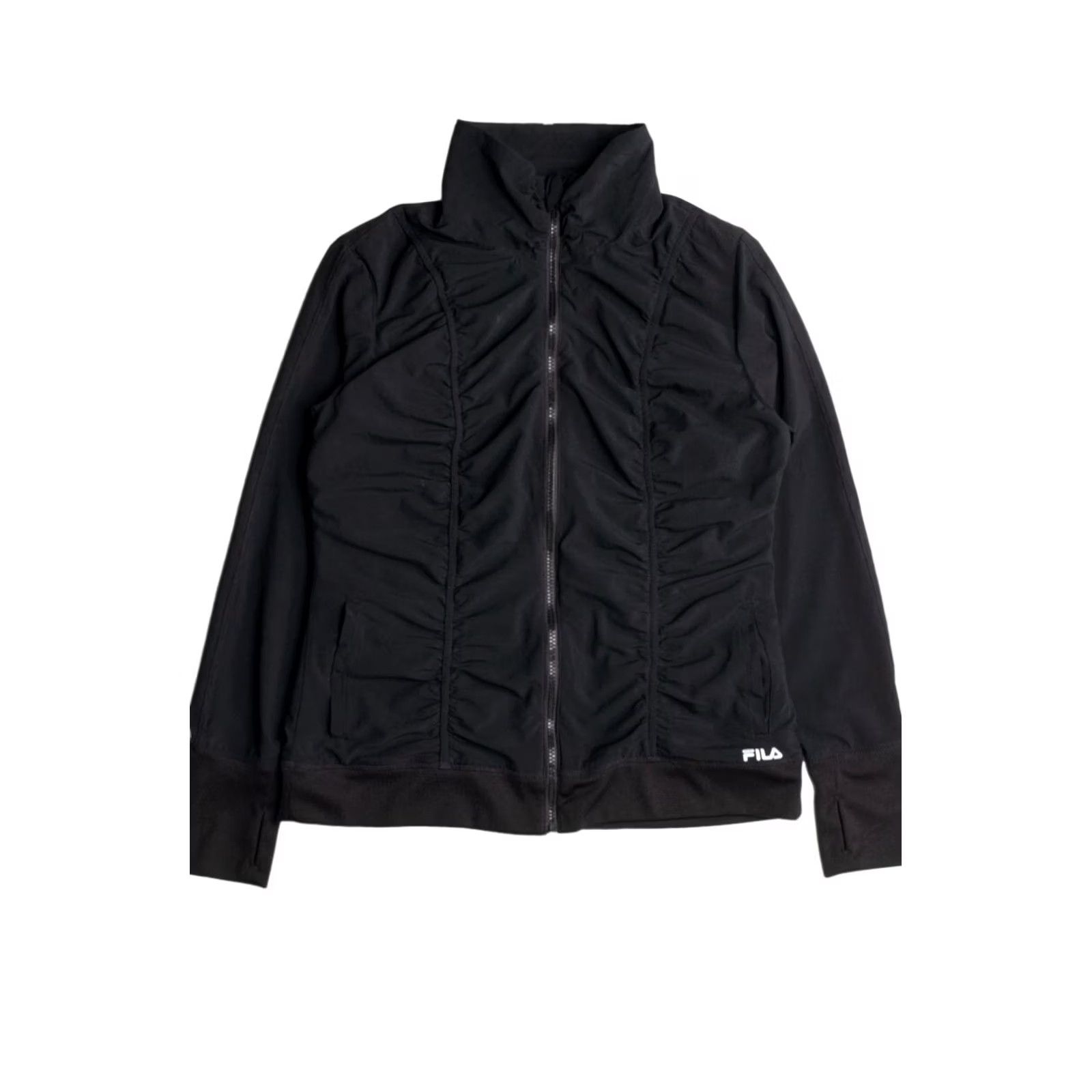 Fila VINTAGE FILA Black Lightweight Jacket Large Full Zip Windbreaker Size US L / EU 52-54 / 3 - 2 Thumbnail