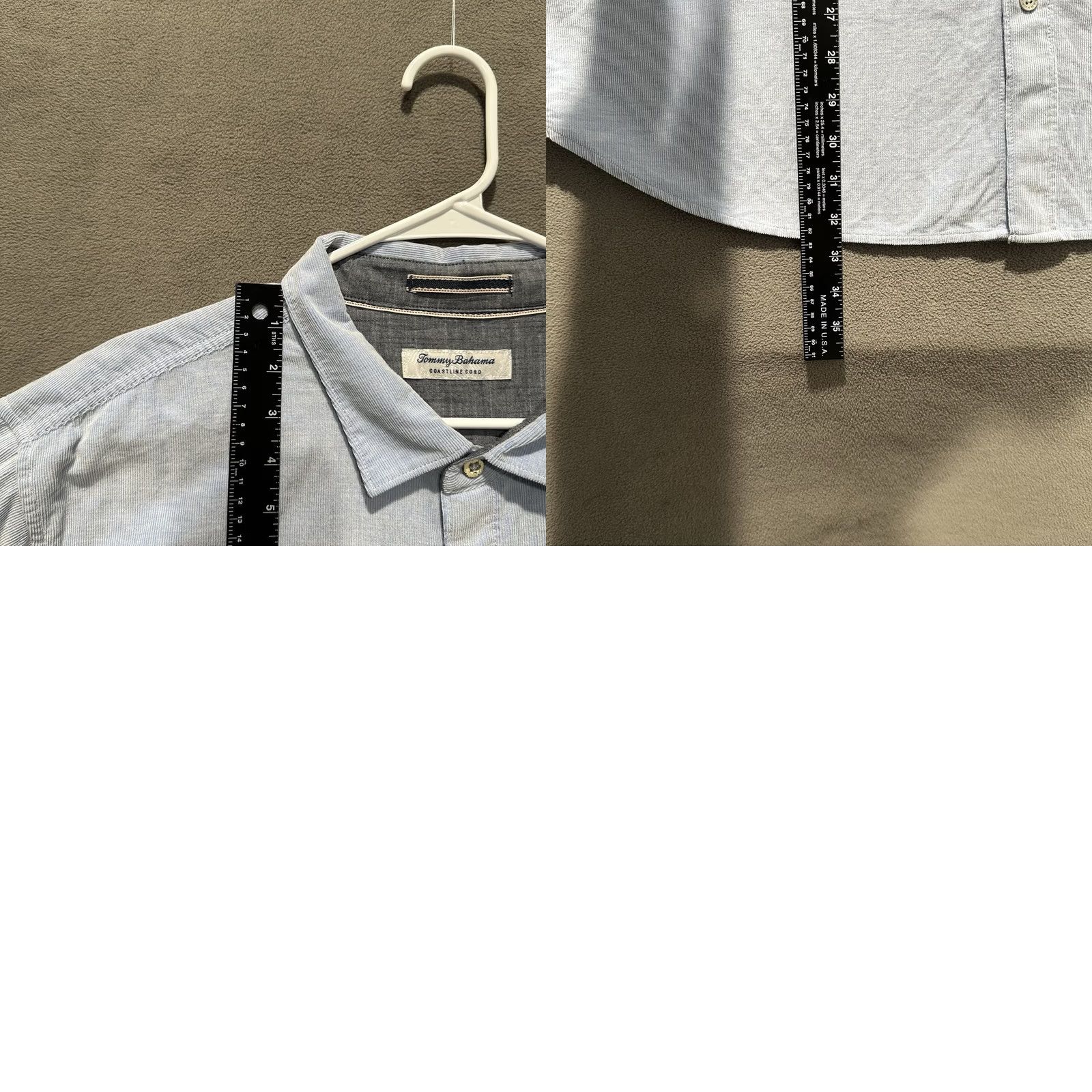 Tommy Bahama Tommy Bahama Shirt Mens 2XL Blue Coastline Cord Button Up Casual Corduroy EUC Size US XXL / EU 58 / 5 - 9 Thumbnail