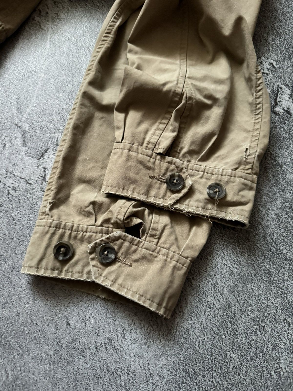 Polo Ralph Lauren × Ralph Lauren × Vintage Polo Ralph Lauren L beige distressed jacket bomber light Size US L / EU 52-54 / 3 - 23 Thumbnail
