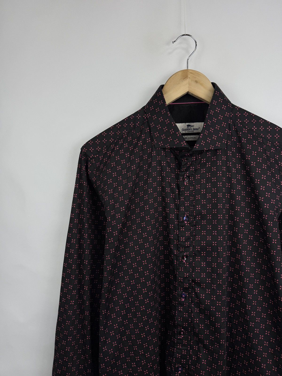 Other 🇬🇧 Claudio Lugli Couture Geometric Print Shirt Luxury Rare Size US XL / EU 56 / 4 - 3 Thumbnail