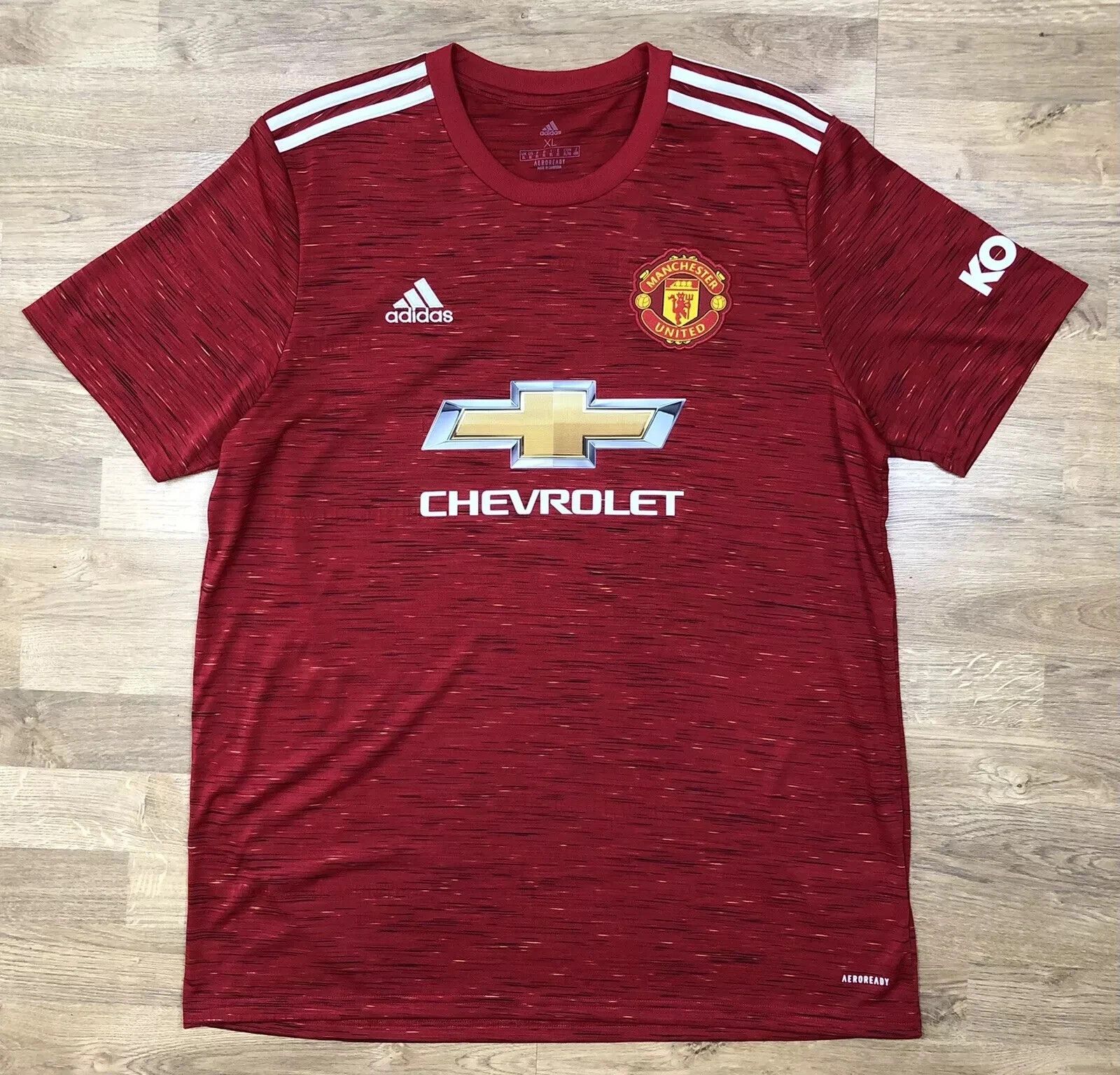 Adidas MANCHESTER UNITED 2020 2021 HOME JERSEY SOCCER MENS Size US XL / EU 56 / 4 - 1 Thumbnail