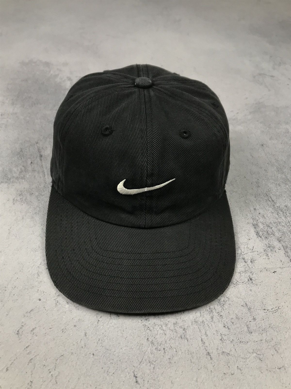 Nike × Vintage Vintage Nike Center Logo Swoosh Cap Hat Adjustable Drill Size ONE SIZE - 2 Thumbnail