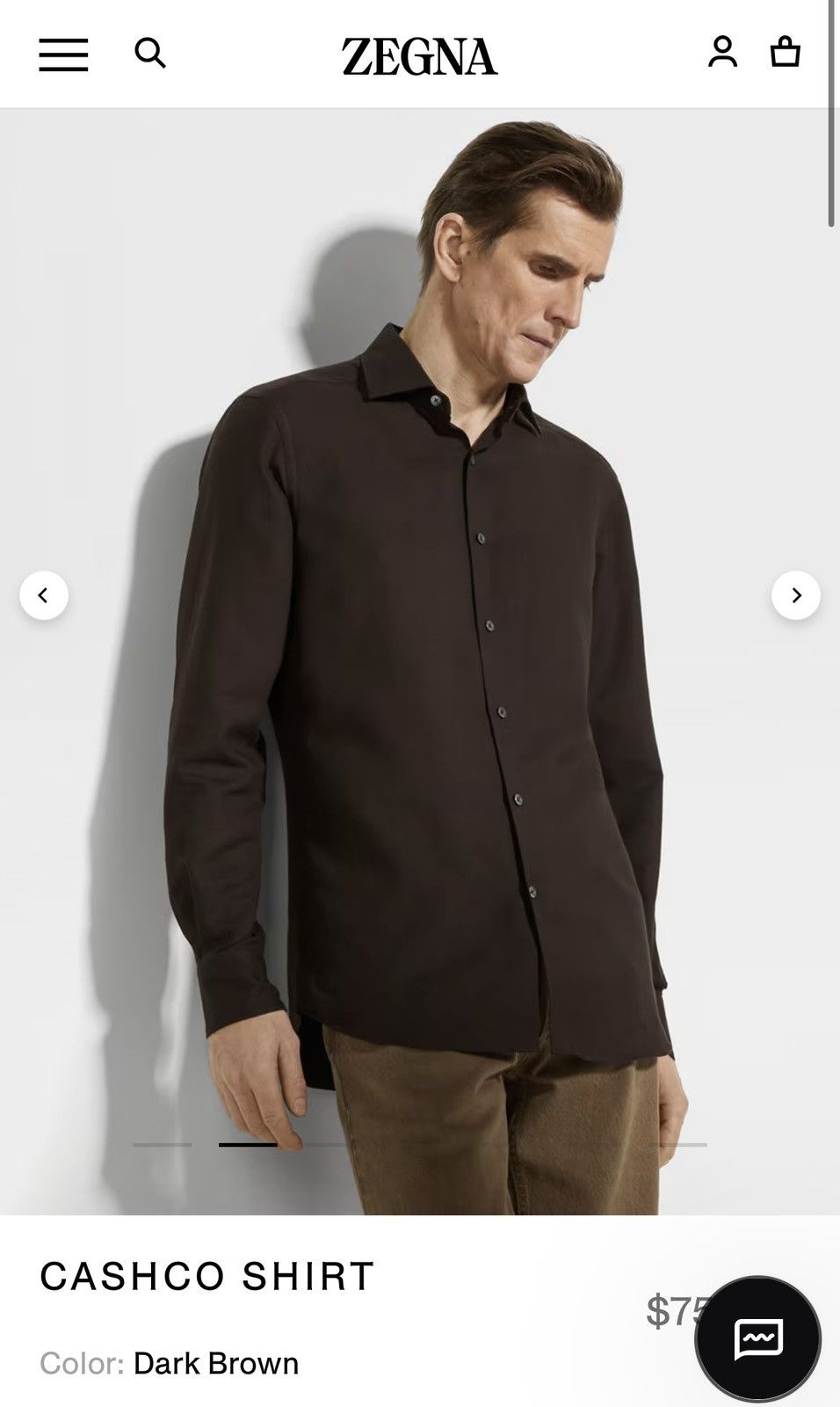 Ermenegildo Zegna × Z Zegna Zegna Cashco Shirt Button Up Size US S / EU 44-46 / 1 - 3 Thumbnail