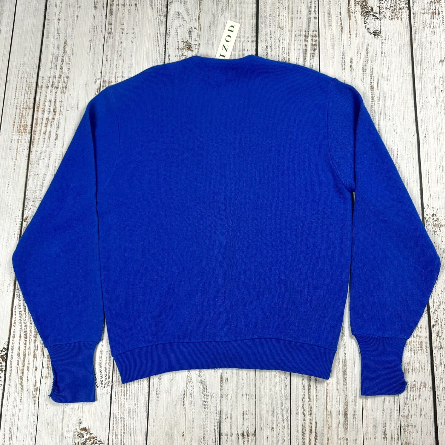 Izod VINTAGE IZOD Cardigan Sweater Large L Bright Blue Acrylic 90s USA Mens Size US L / EU 52-54 / 3 - 8 Thumbnail