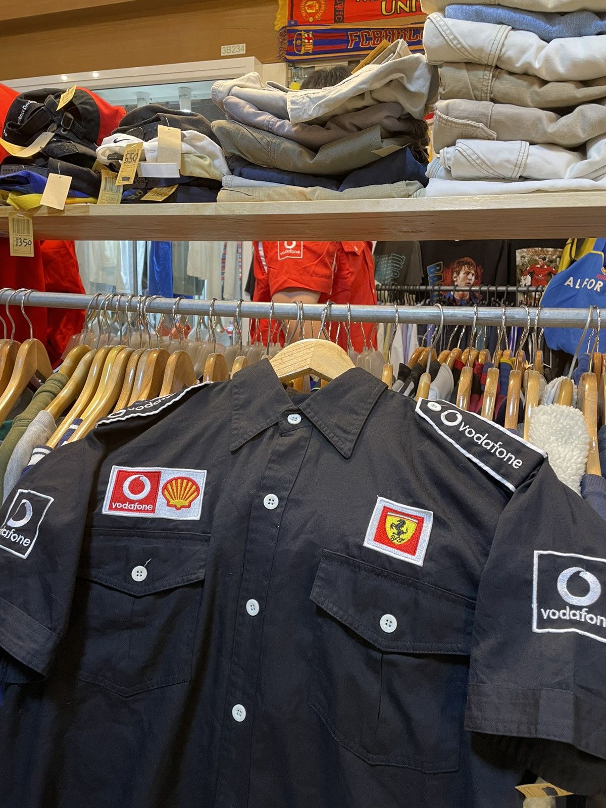 Y2K F1 Ferrari Button-Up Shirt