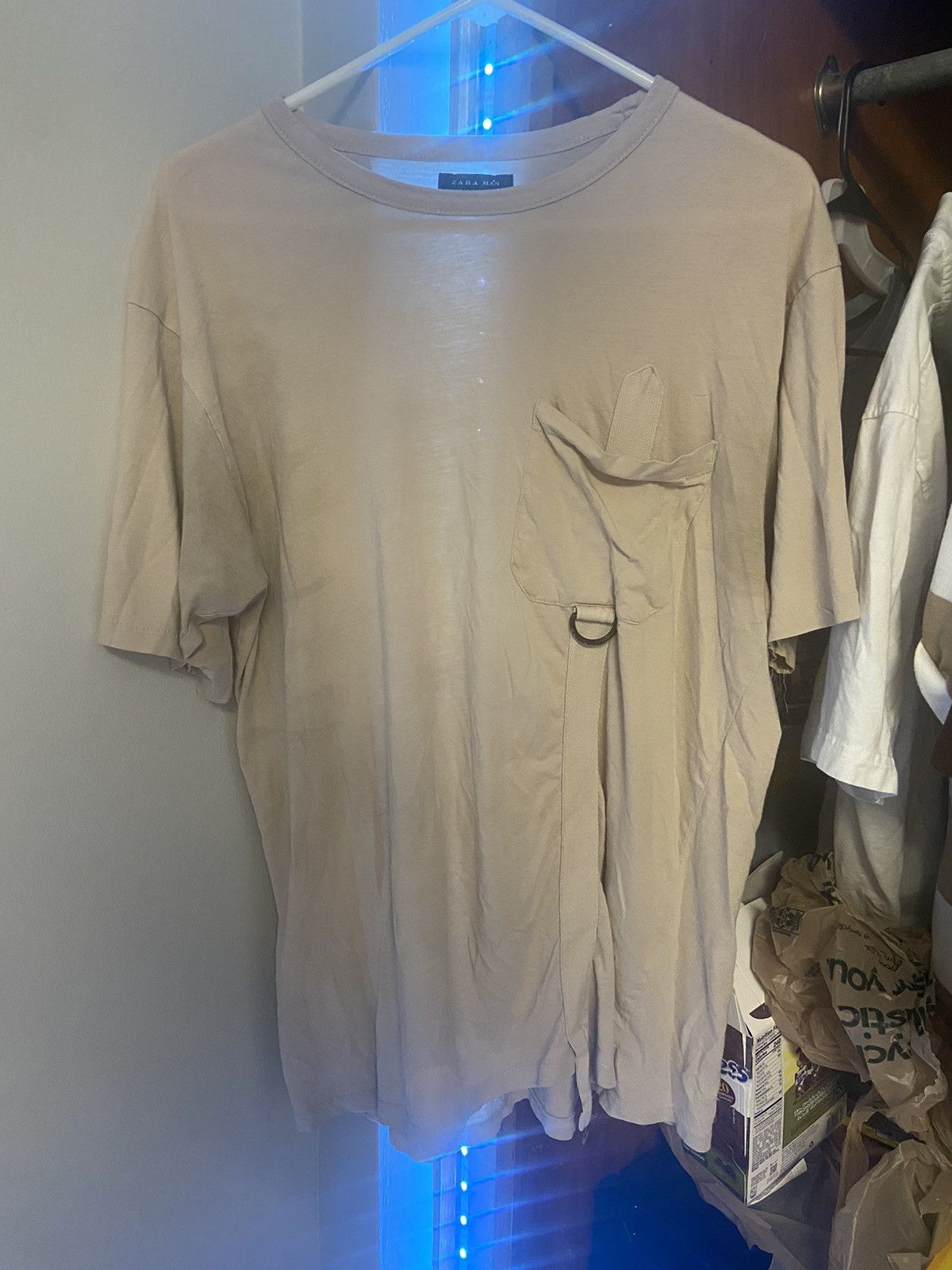 Vintage × Zara Zara Man Belt Pocket T-Shirt Size US M / EU 48-50 / 2 - 1 Thumbnail
