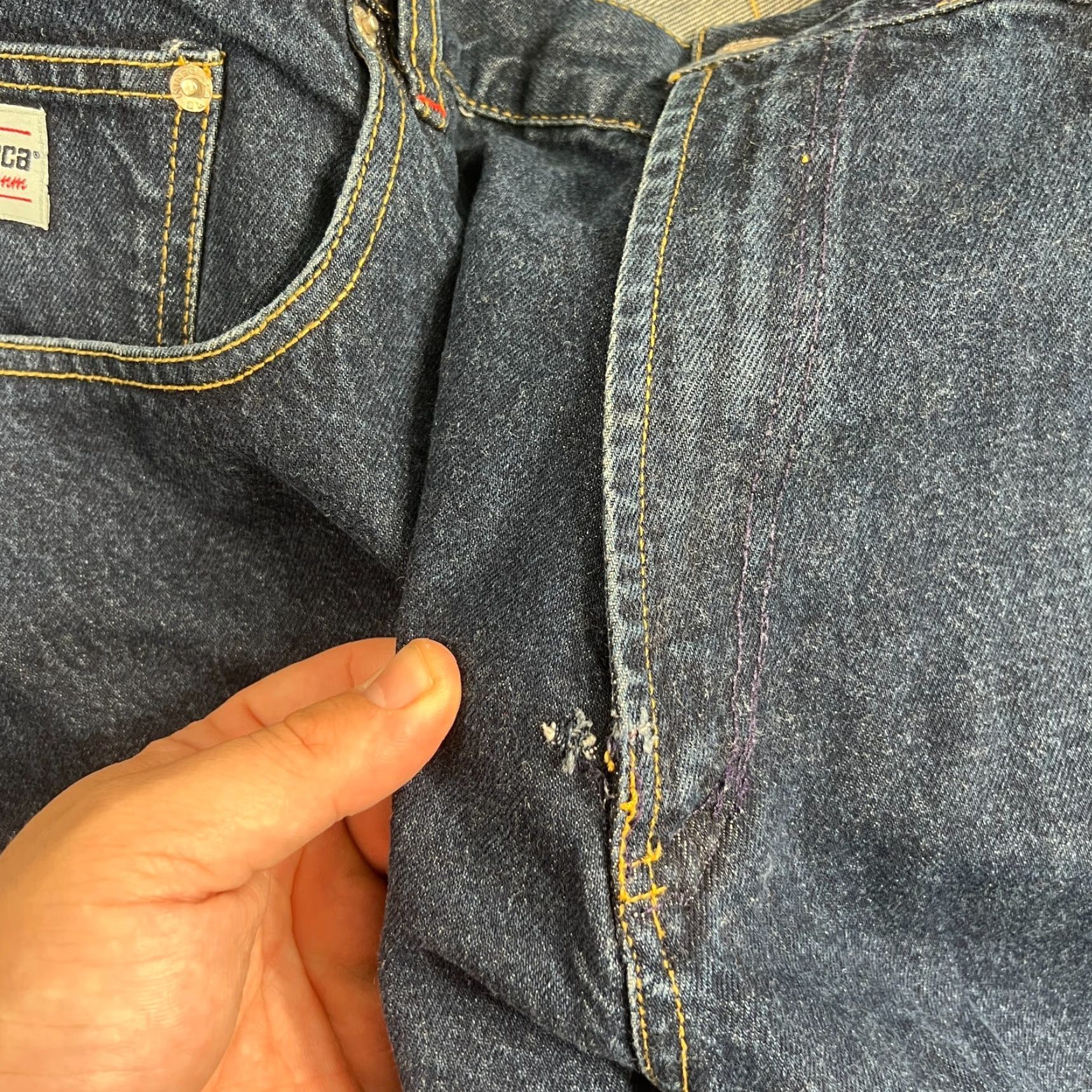 Vintage VINTAGE Mecca Jeans Mens 42x32 High Rise Denim 5-Pocket Baggy Hip Hop Style Size US 42 / EU 58 - 6 Thumbnail