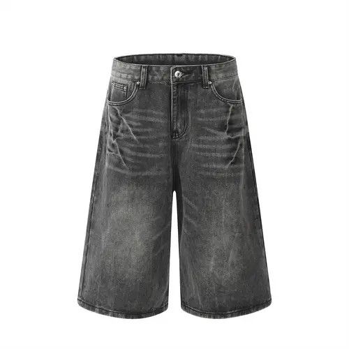 Japanese Brand × Jean Punk distressed washed men's loose wide-leg denim shorts Size US 32 / EU 48 - 1 Thumbnail