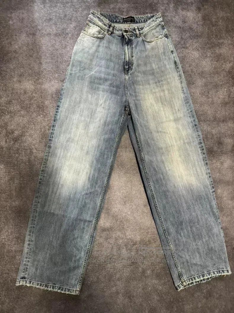 Balenciaga SS25 Distressed Denim Jeans.