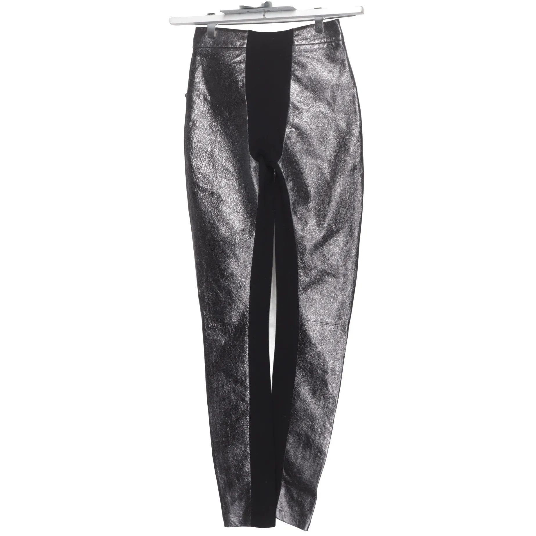 Gareth Pugh Metallic Silver Leather Trousers Gray, Gareth Pugh Size 27" / US 4 / IT 40 - 2 Thumbnail
