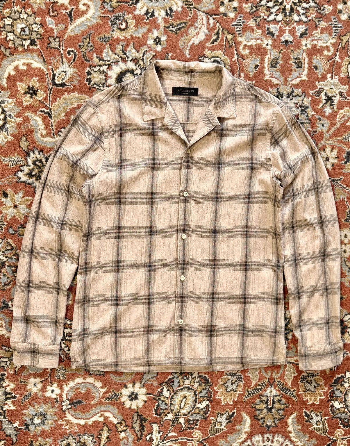 Allsaints Allsaints Flannel Distressed Velcoro Check Long Sleeve Shirt Size US M / EU 48-50 / 2 - 4 Thumbnail