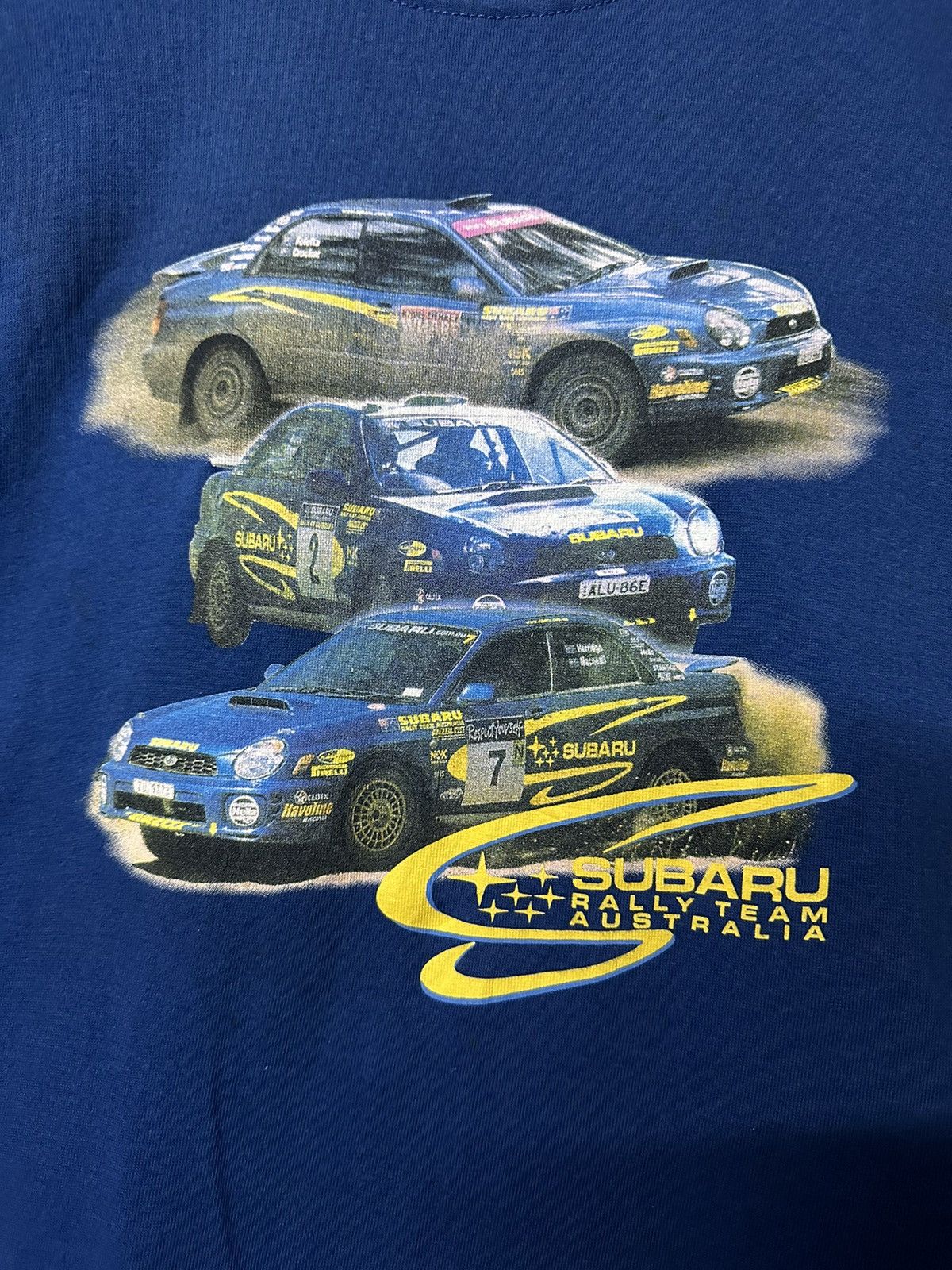 NASCAR Vintage Subaru Rally Team Australia Faded Tee Racing Size US L / EU 52-54 / 3 - 2 Thumbnail