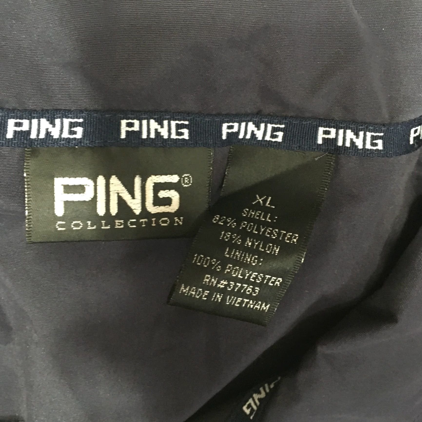 Vintage PING Collection Pullover Windbreaker Jacket – Mens XL Blue, Short Sleeve, Snap Closure, Golf Activewear Windshirt, Lined, Polyester Size US XL / EU 56 / 4 - 3 Thumbnail