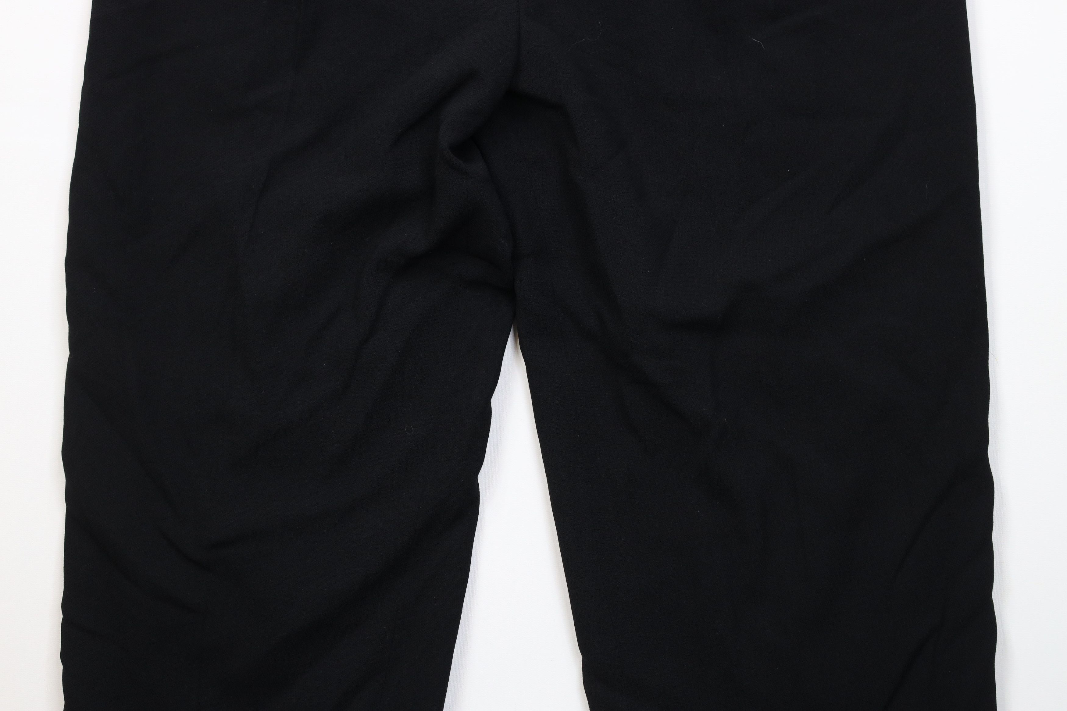 Vintage Vintage 90s Streetwear Heavyweight Knit Wide Leg Pants Black Size 38" / US 16 / IT 52 - 3 Thumbnail
