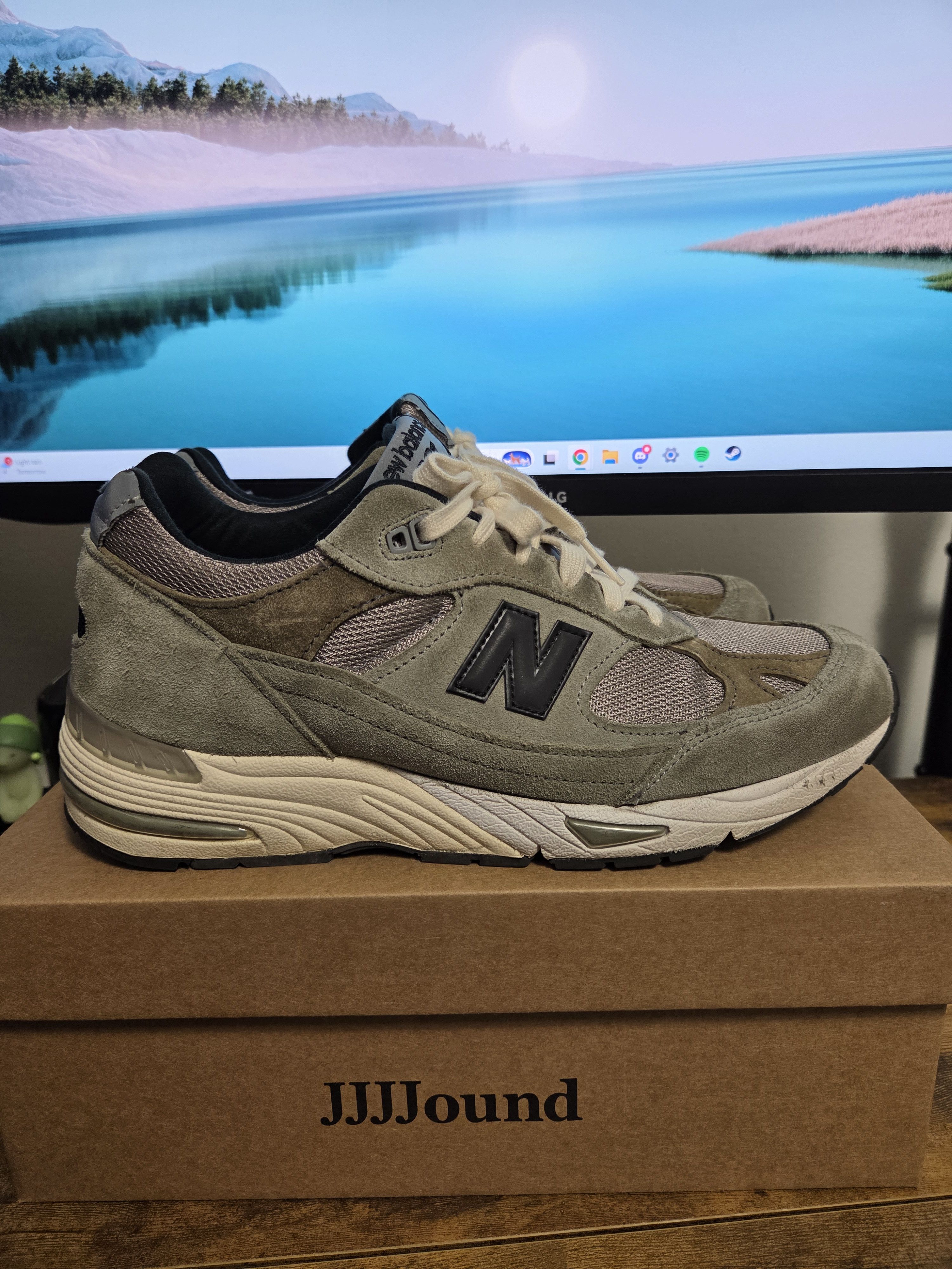 JJJJound × New Balance New Balance 991 MiUK JJJJound Grey Olive Size US 9 / EU 42 - 5 Thumbnail
