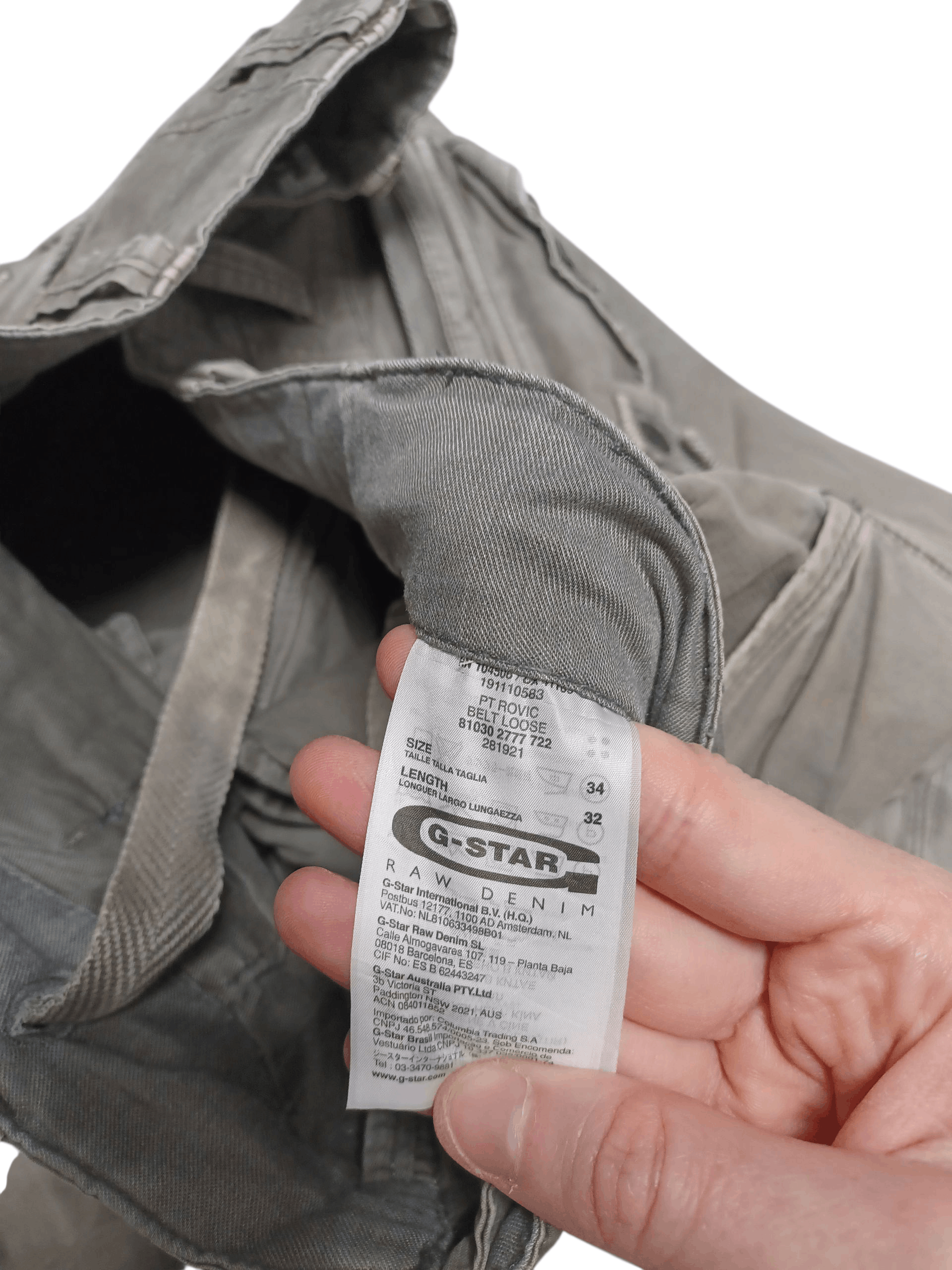 G-Star G STAR RAW 3301 CARGO MULTIPOCKET MILITARY DIRTY FADED PANTS Size US 34 / EU 50 - 6 Thumbnail