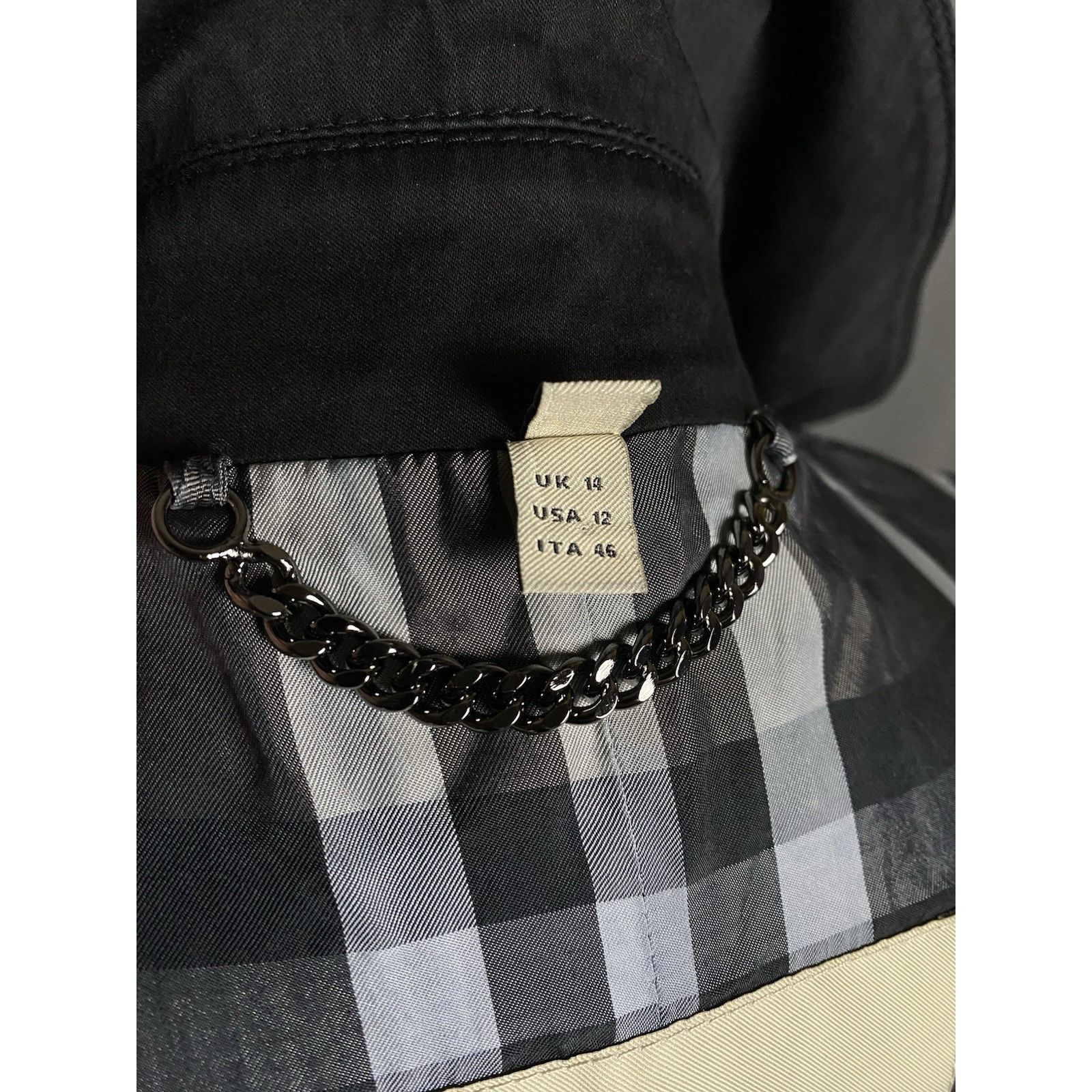 Burberry Burberry Nova Check Women's Black Trench Over Coat Size UK 1 Size XL / US 12-14 / IT 48-50 - 12 Thumbnail