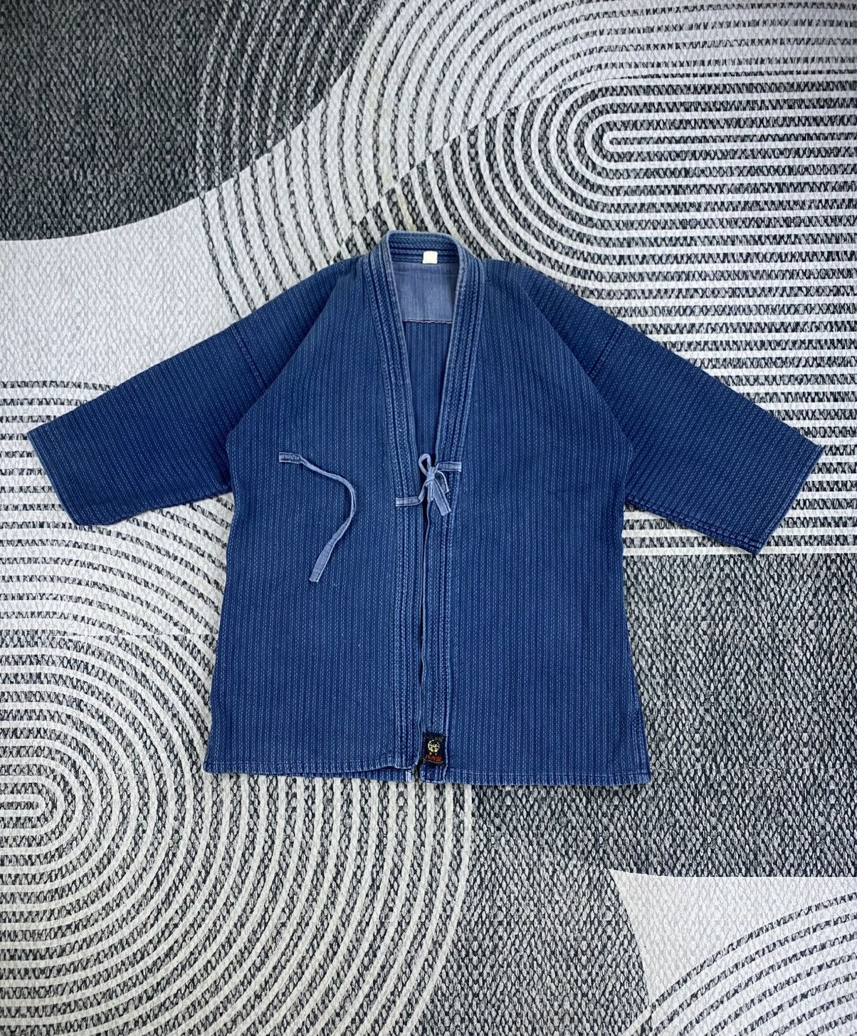 Japanese Brand Vtg Hakko Brand Indigo Blue Kimono Style Jacket Size US M / EU 48-50 / 2 - 1 Thumbnail