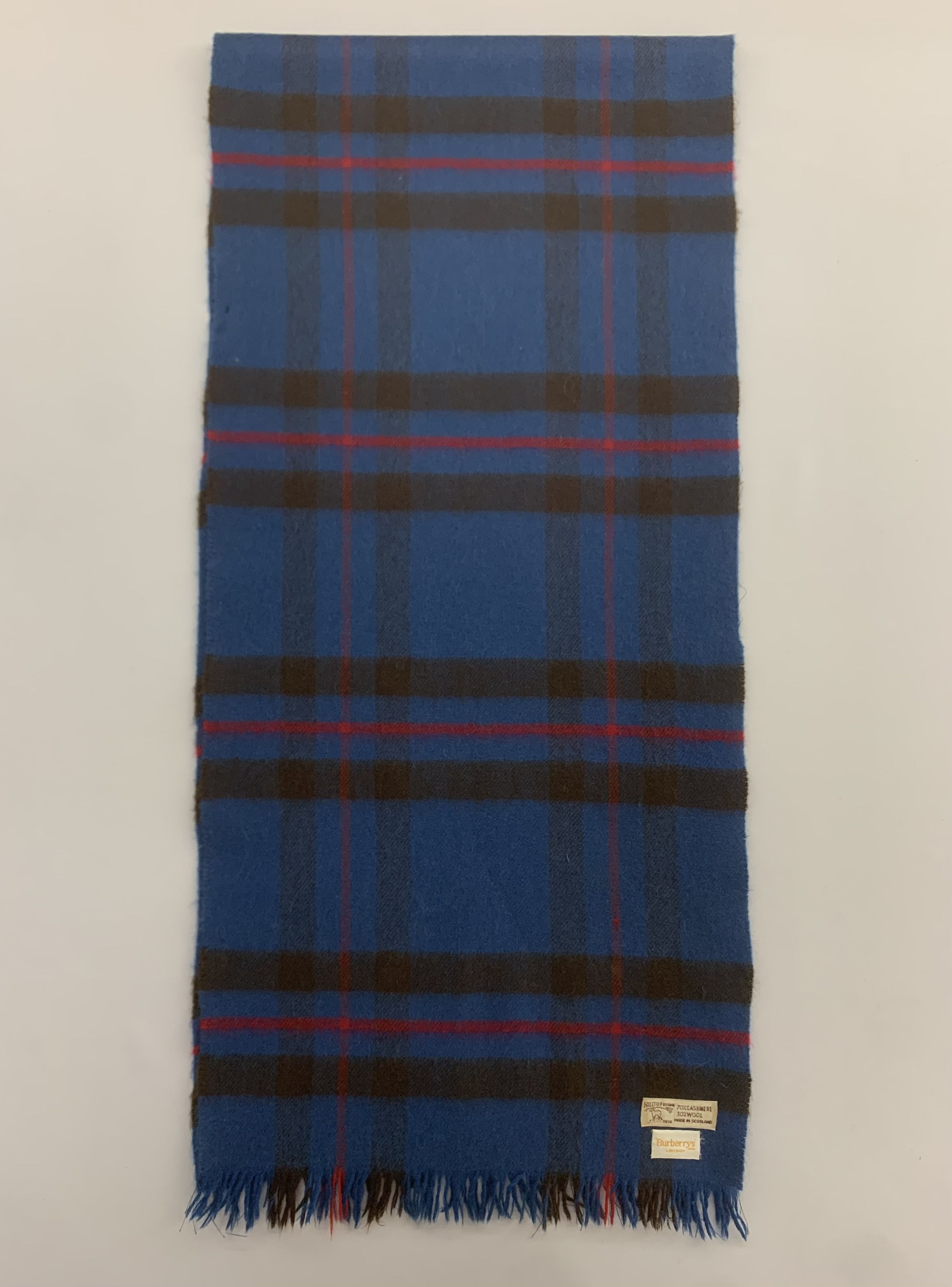 Burberry 80s Burberrys Scarf Wool Cashmere Muffler Neck Wrap BL2013 Size ONE SIZE - 2 Thumbnail