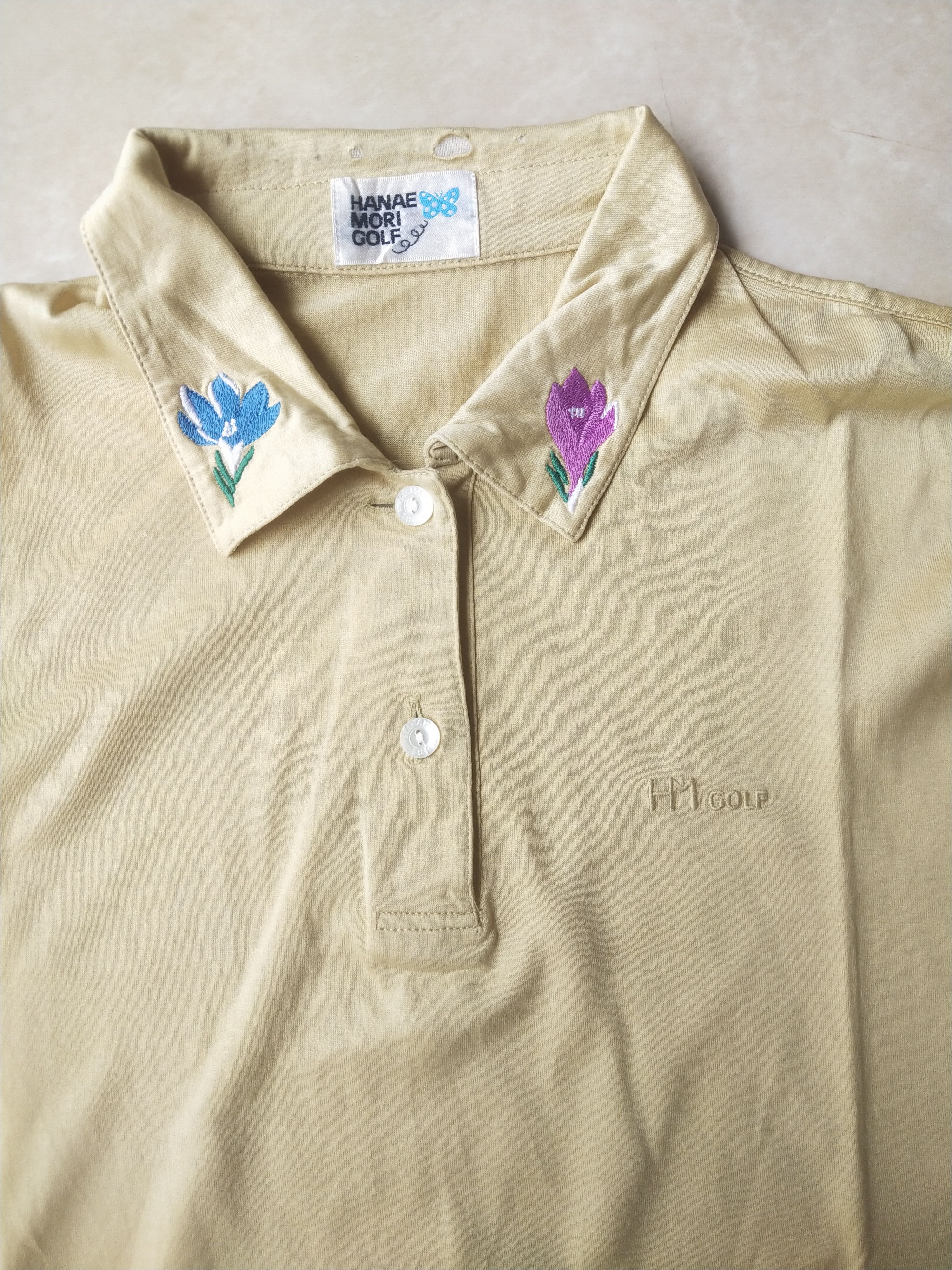 Hanae Mori Hanae Mori Golf Floral Collar Long Sleeve Polo Size M / US 6-8 / IT 42-44 - 2 Thumbnail