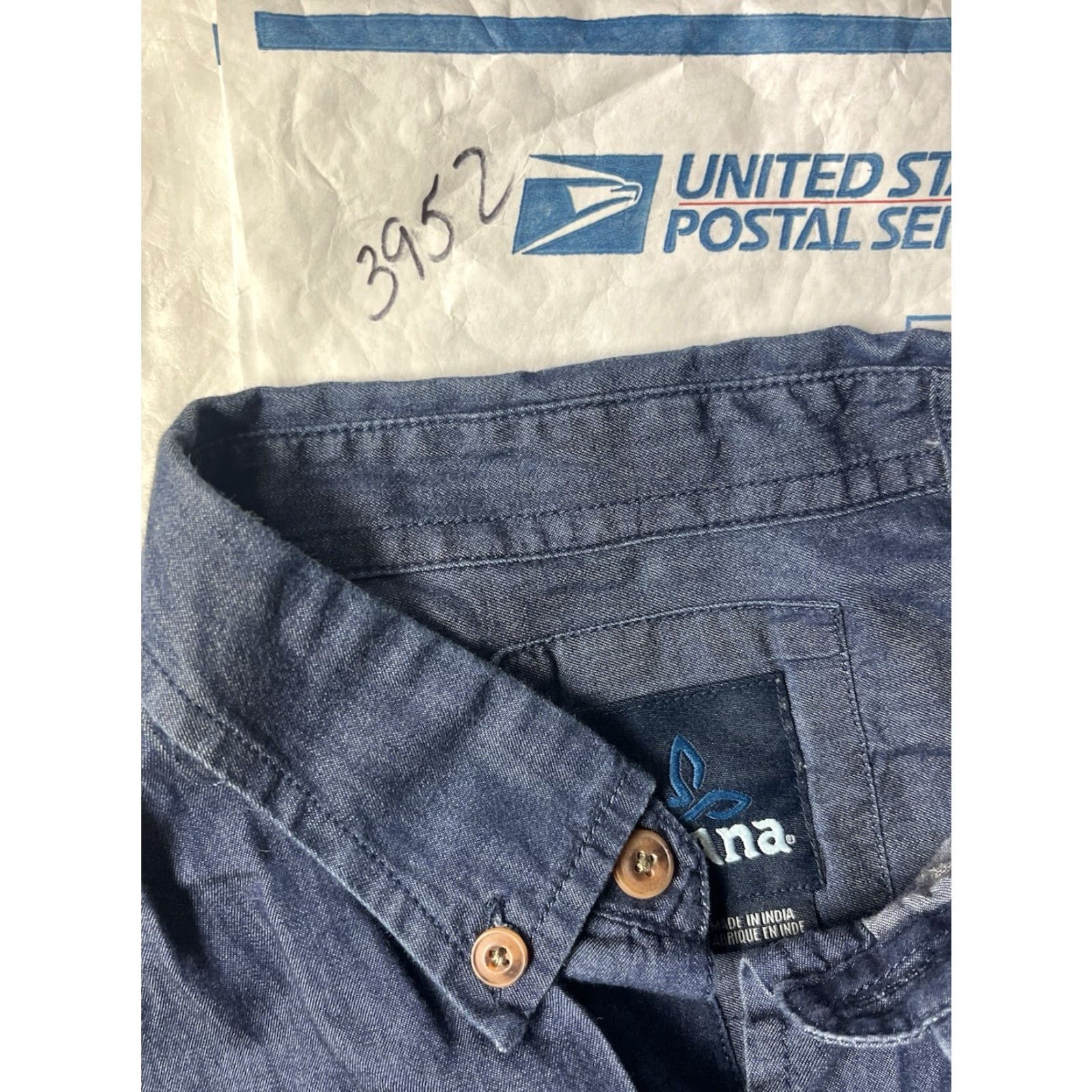 Prana Prana Men's Short Sleeve Button Up Shirt Blue M Shirt Button-Up Button-Down Cotton Regular Down India Mens Medium Size US M / EU 48-50 / 2 - 6 Thumbnail