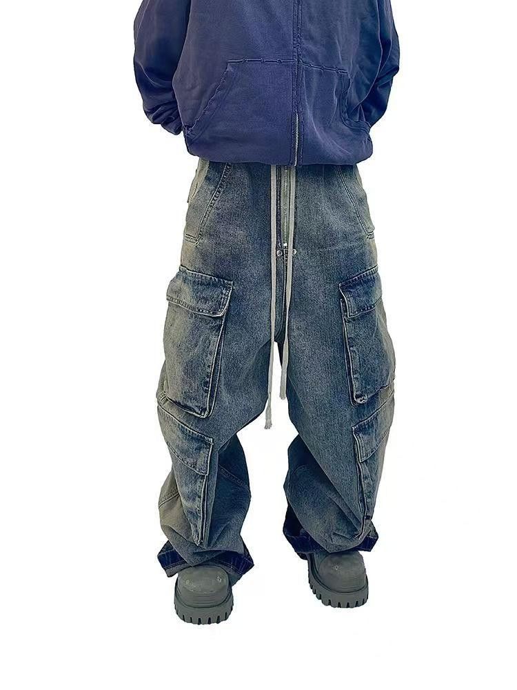 Japanese Brand × Jean Washed and Aged Gradient Colour Loose Fit Work Jeans Size US 34 / EU 50 - 1 Thumbnail