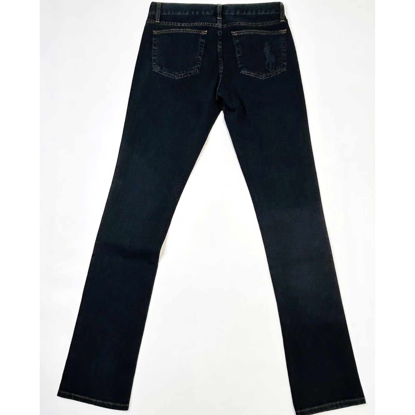 Ralph Lauren VINTAGE? No. Ralph Lauren Low Rise Straight Leg Denim Jeans Dark Wash 29 Tall 34” Inseam NEW Size 29" - 2 Thumbnail