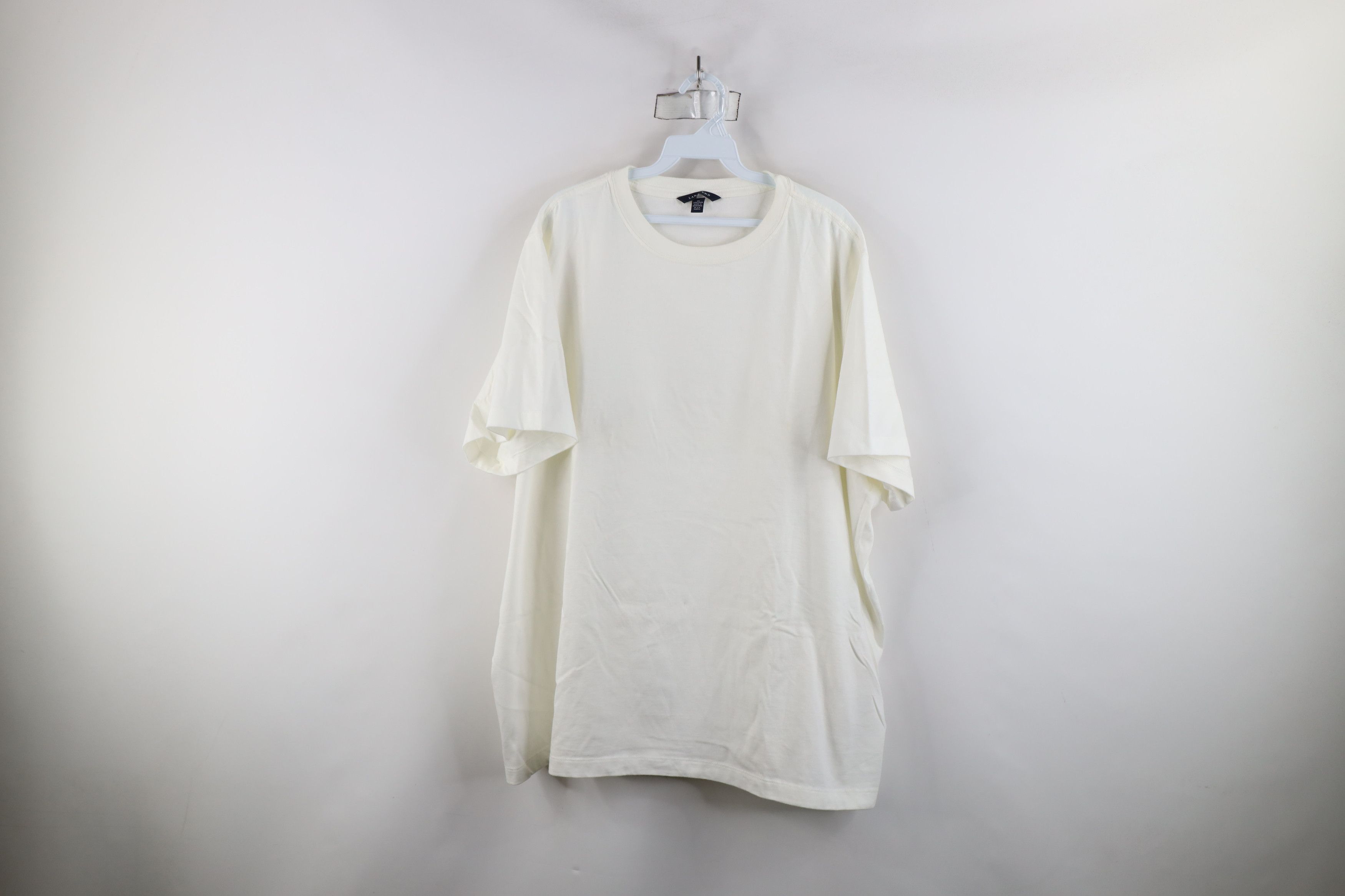 Lands' End × Vintage Vintage Lands End Blank Cotton Short Sleeve T-Shirt White Size 3XL / US 20-22 - 1 Thumbnail
