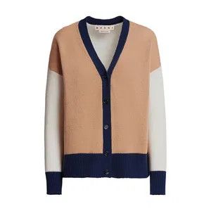 Marni o1w1db10125 Colorblock Cashmere Cardigan in Multicolor Size S / US 4 / IT 40 - 1 Thumbnail