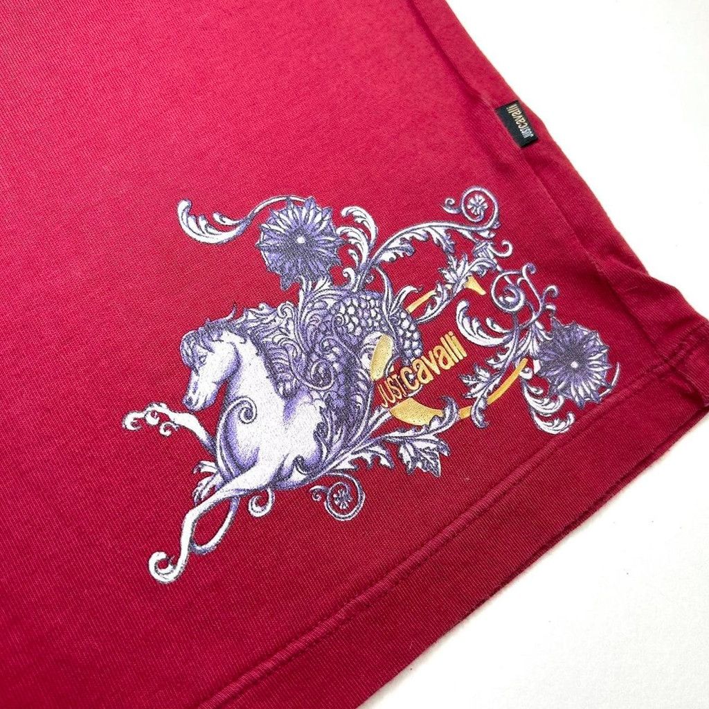 Just Cavalli y2k Cavalli red racerback tank top with horse print Size L / US 10 / IT 46 - 3 Thumbnail