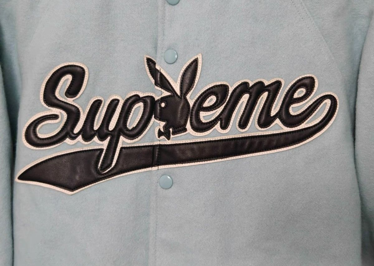 Playboy × Supreme Supreme playboy varsity jacket blue Size US L / EU 52-54 / 3 - 3 Thumbnail