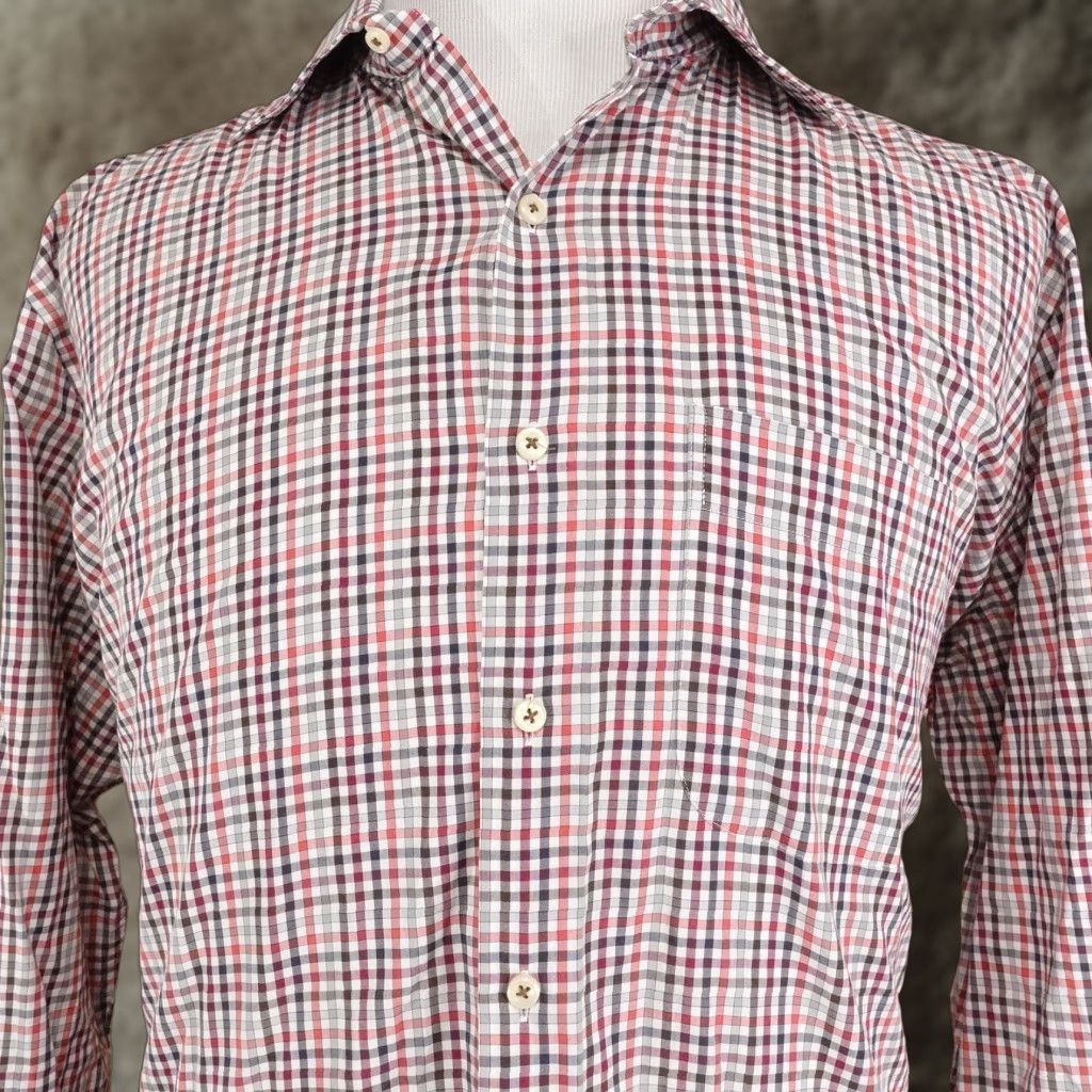 Peter Millar VINTAGE? Peter Millar Shirt Mens XL Plaid Long Sleeve Button Up Turkey Size US XL / EU 56 / 4 - 1 Thumbnail
