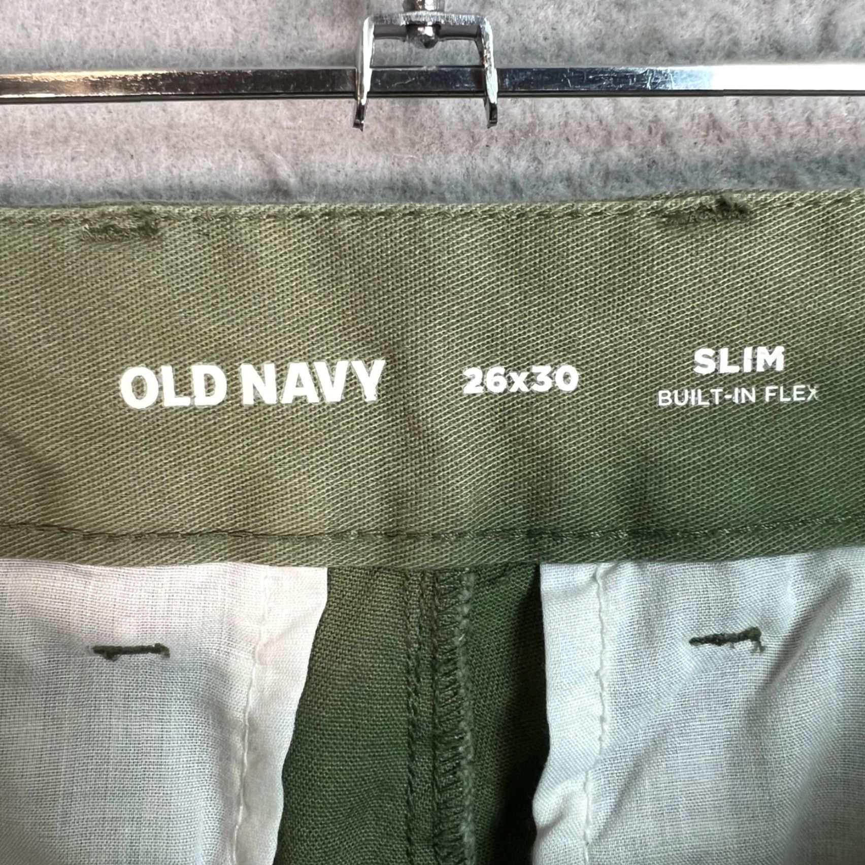 Old Navy Old Navy Slim Fit Casual Pants 26 x 30 Green Cotton Blend Stretch NEW! Mens Pants Regular 26 Green Casual Stretch Old Navy Size US 26 / EU 42 - 3 Thumbnail