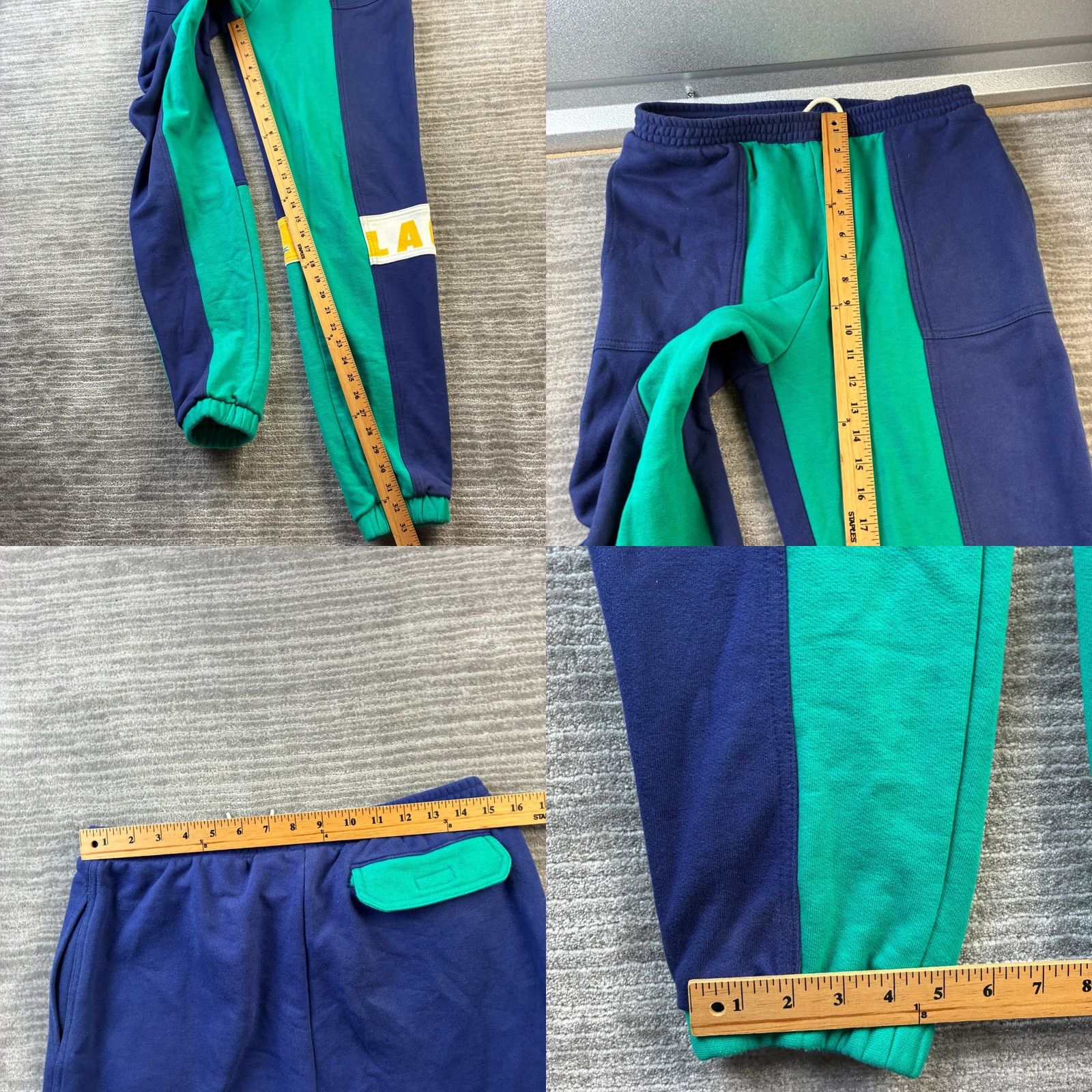Lacoste VINTAGE Izod Lacoste Pants Mens M Blue Green USA Made Sweatpants Joggers Size US 31 - 8 Thumbnail