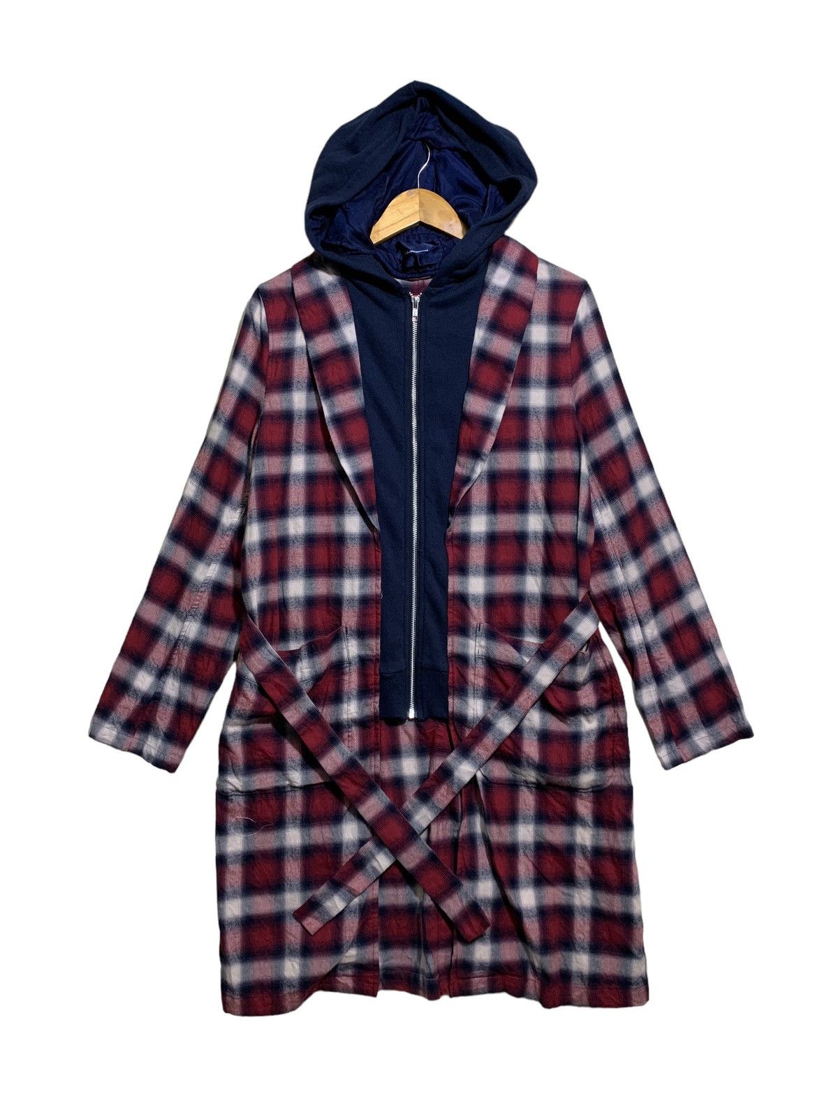 Undercover 🔥John UNDERCOVER TARTANS TRENCH COATS HOODIE | Grailed