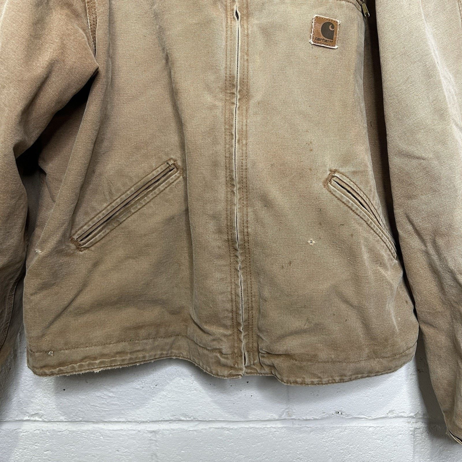 Carhartt Y2K Carhartt Sherpa-Lined Hooded Detroit Jacket “Brown” J141 Size US XL / EU 56 / 4 - 4 Thumbnail