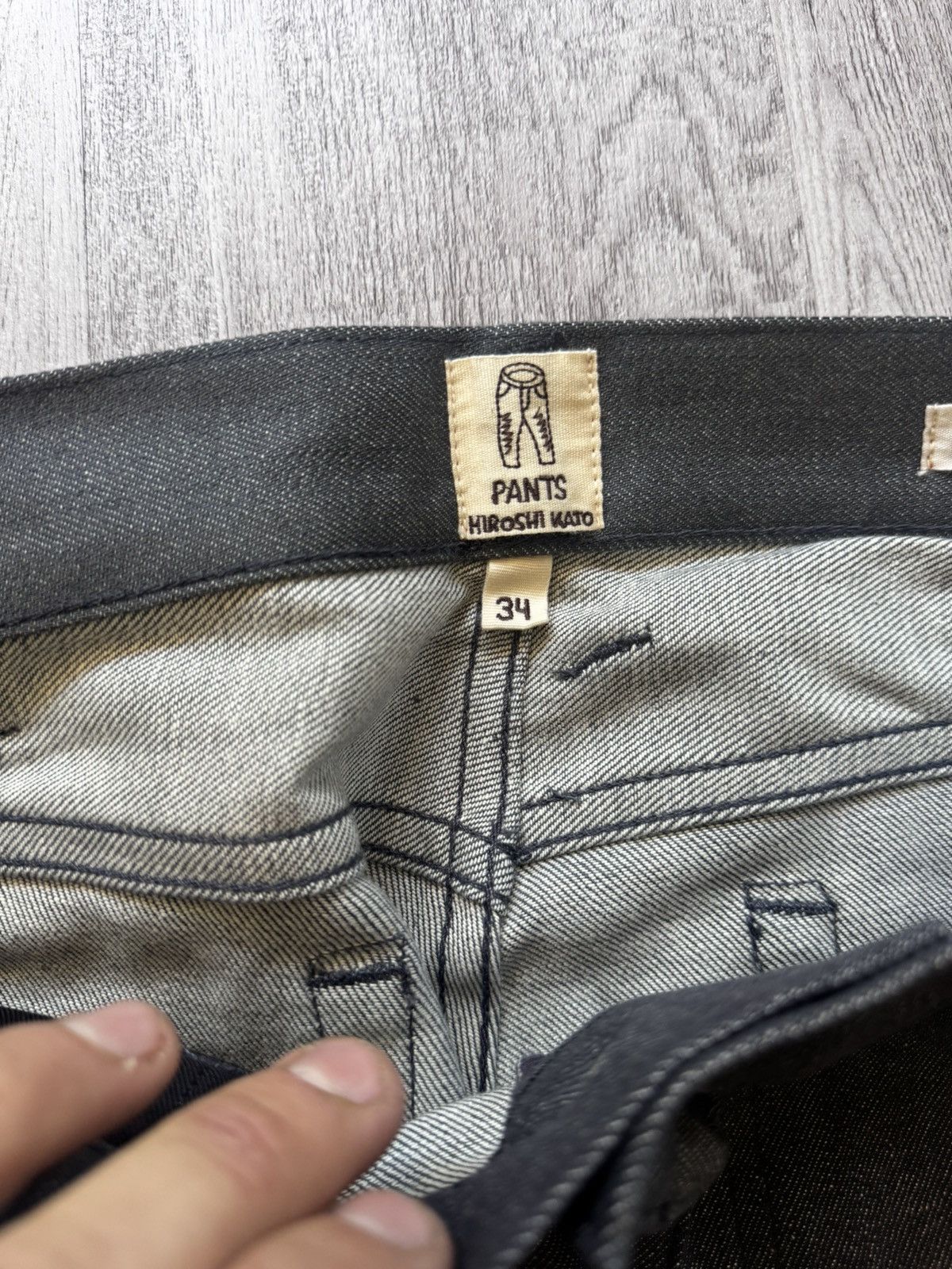 Hiroshi Kato The Pen Slim - Gray Raw 10.5oz Selvedge Size US 34 / EU 50 - 3 Thumbnail