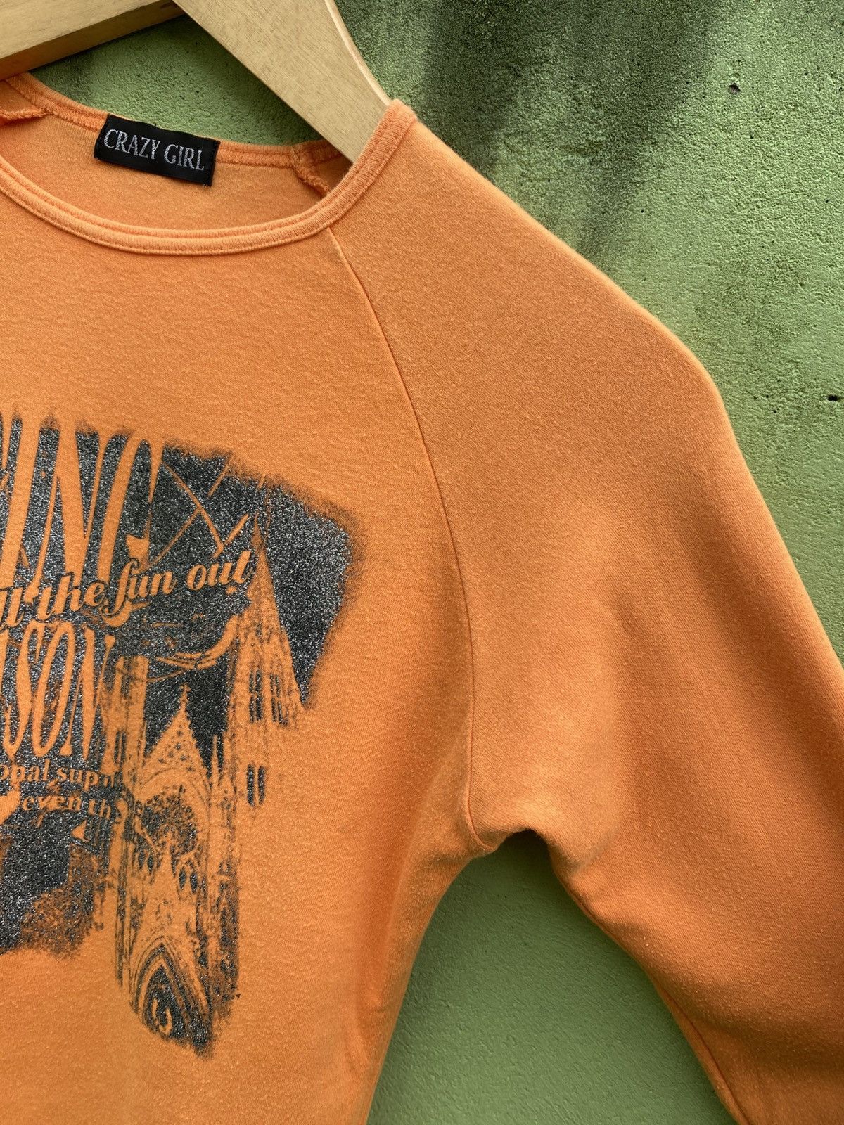Japanese Brand Crazy Girl Vintage Y2k Graphic Japanese Raglan Long Sleeve Size L / US 10 / IT 46 - 5 Thumbnail