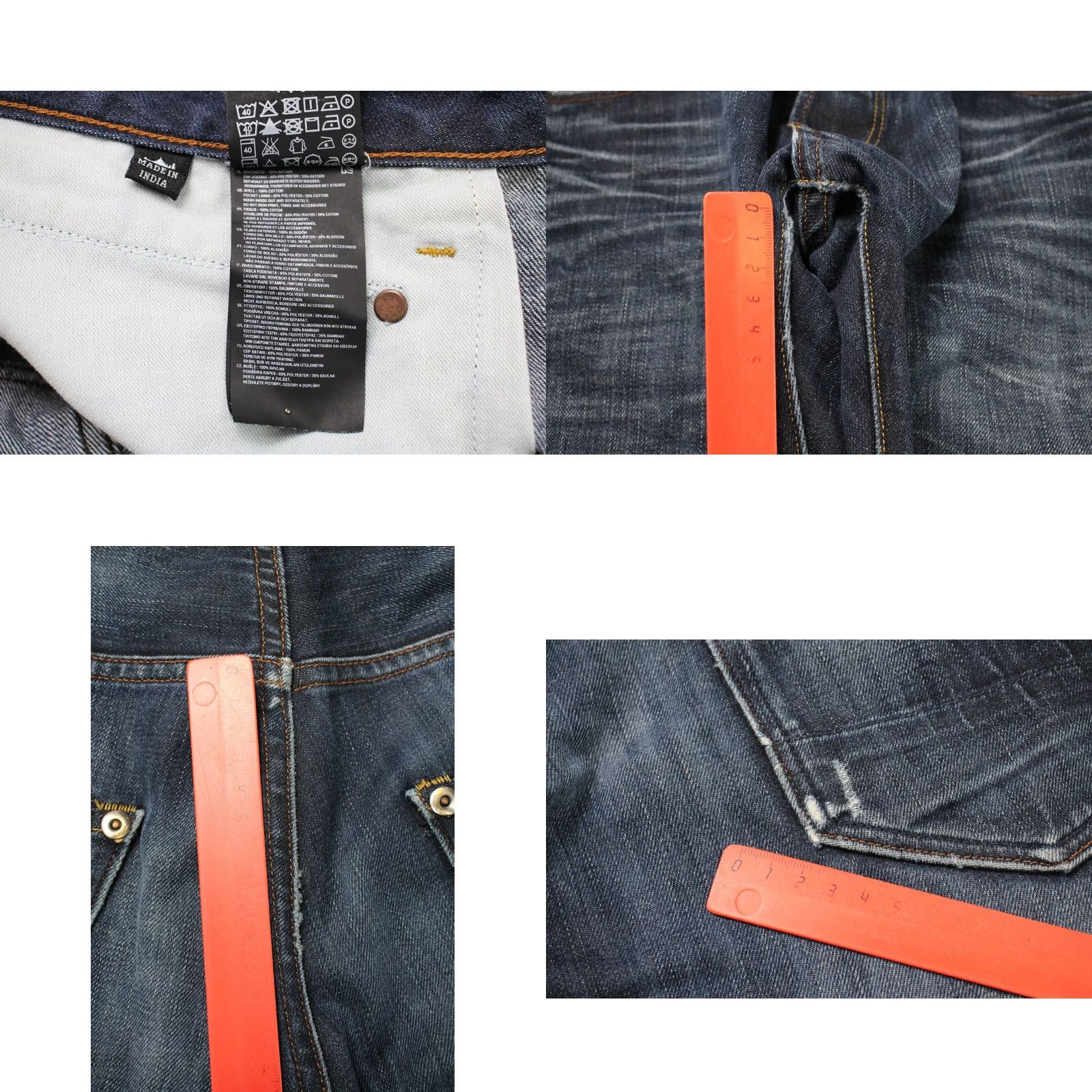 G-Star G-STAR Radar Slim Jeans Men's W32/L32 Whiskers Faded Denim Blue Size US 32 / EU 48 - 8 Thumbnail