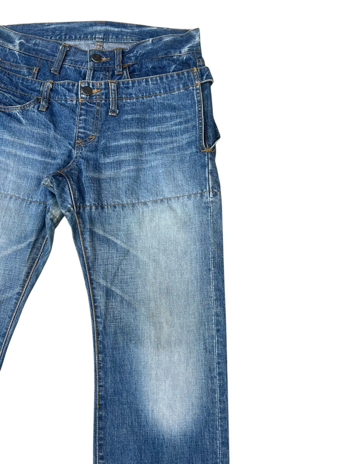 CABANE de ZUCCa Vintage Cabane de Zucca Faded Denim Double Waist Jeans Size US 30 / EU 46 - 8 Thumbnail