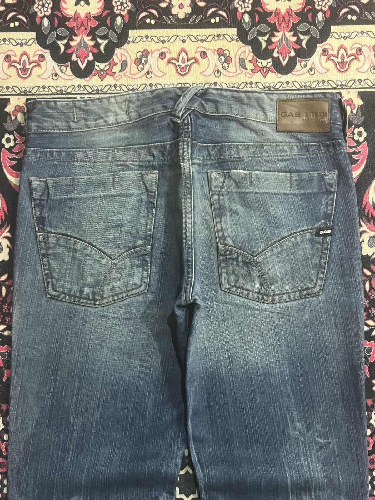 GAS Vintage GAS Blue Faded Washed Straight Leg Jeans Size US 32 / EU 48 - 8 Thumbnail