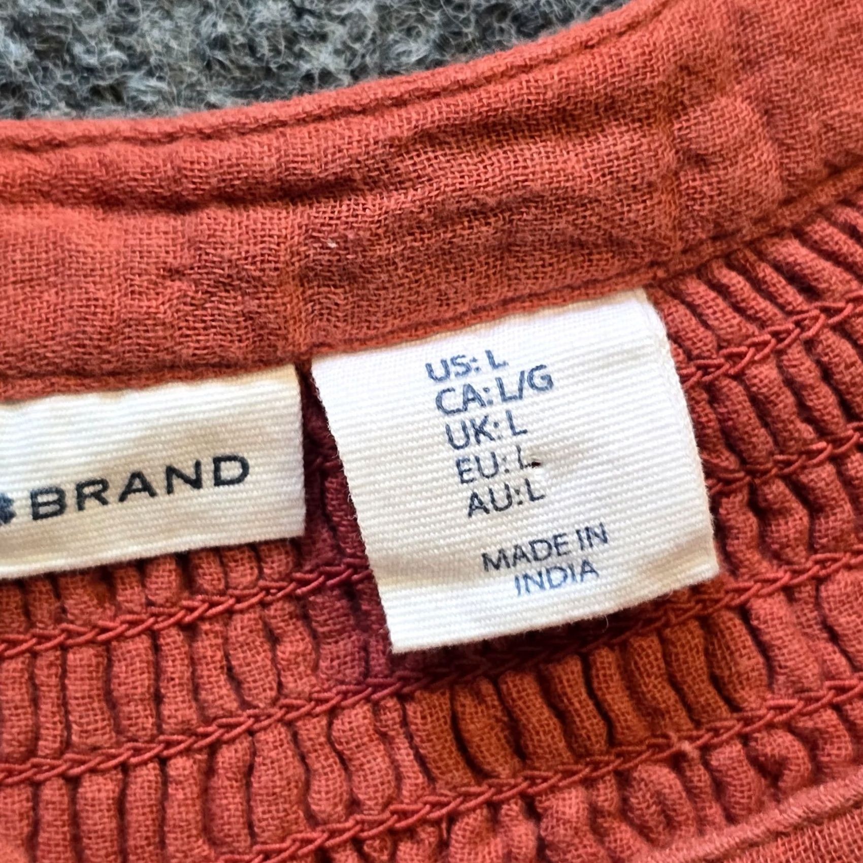 Lucky Brand Lucky Brand Dress Womens Size Large Orange Gauze Embroidered Peasant Boho Casual A-Line Short Dress Size L / US 10 / IT 46 - 5 Thumbnail