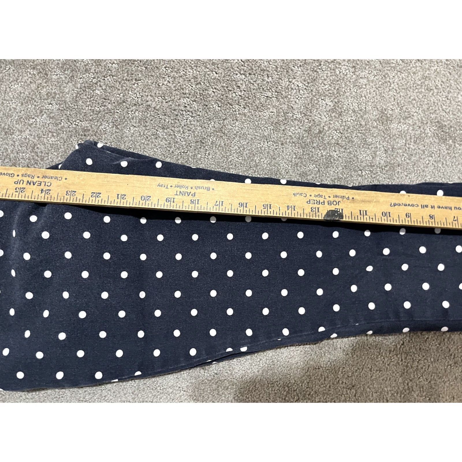 Ann Taylor VINTAGE? No; Actually: Ann Taylor LOFT Modern Skinny Ankle Pants 8 Navy Blue Polka Dot Chino Ankle Dist Size 30" / US 8 / IT 44 - 6 Thumbnail